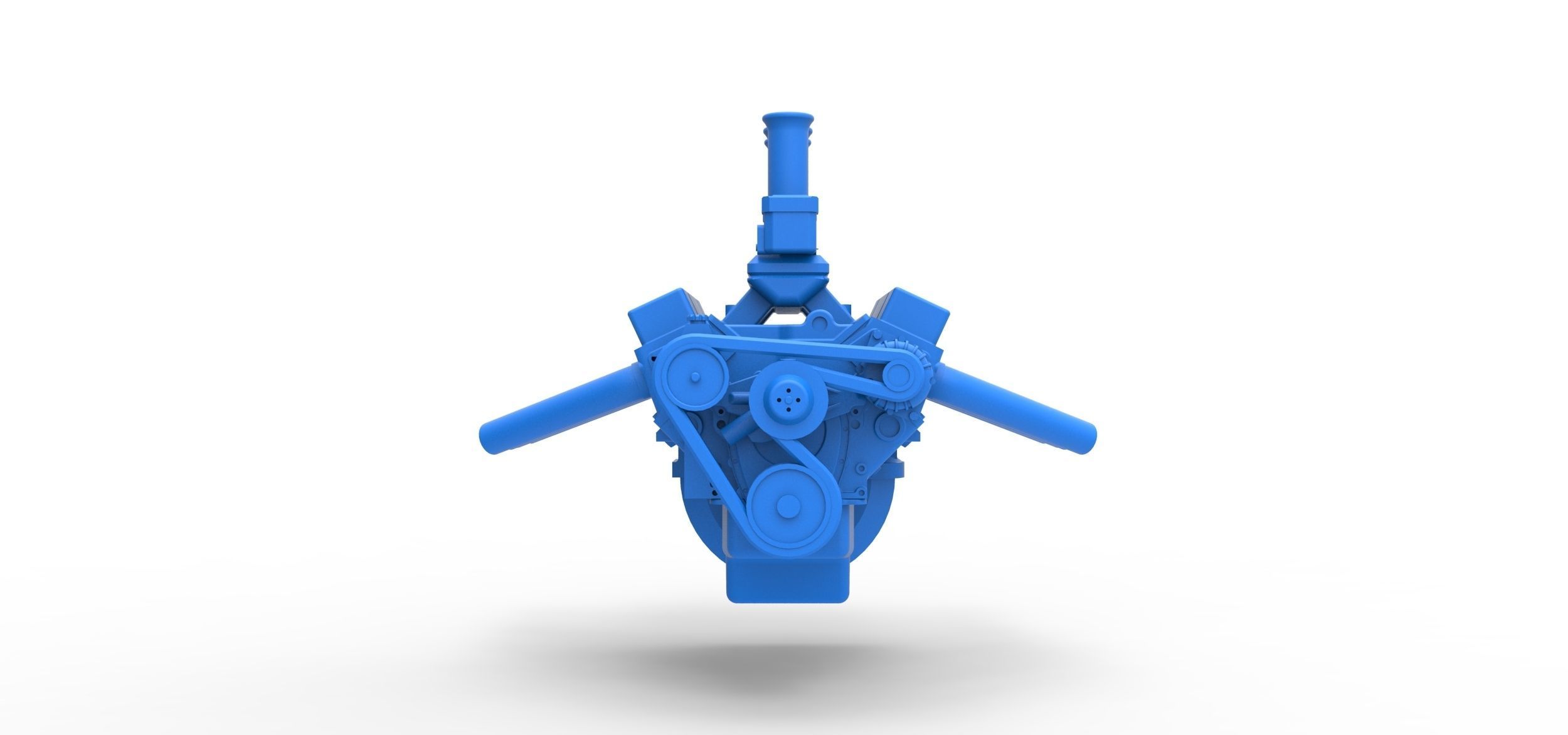 Engine V8 for Hot rod Version 2 Scale 1 to 25 3D print model_3