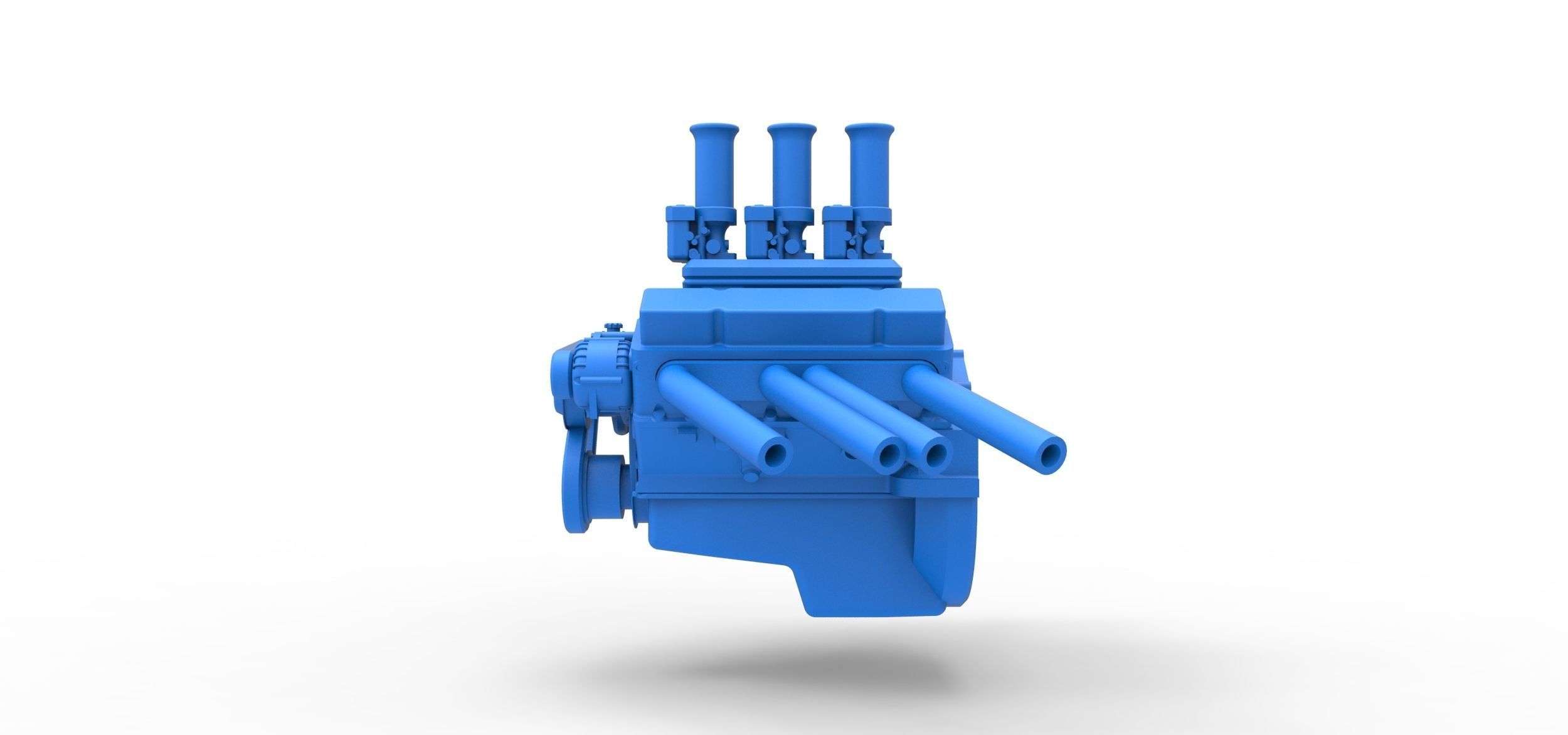 Engine V8 for Hot rod Version 2 Scale 1 to 25 3D print model_5