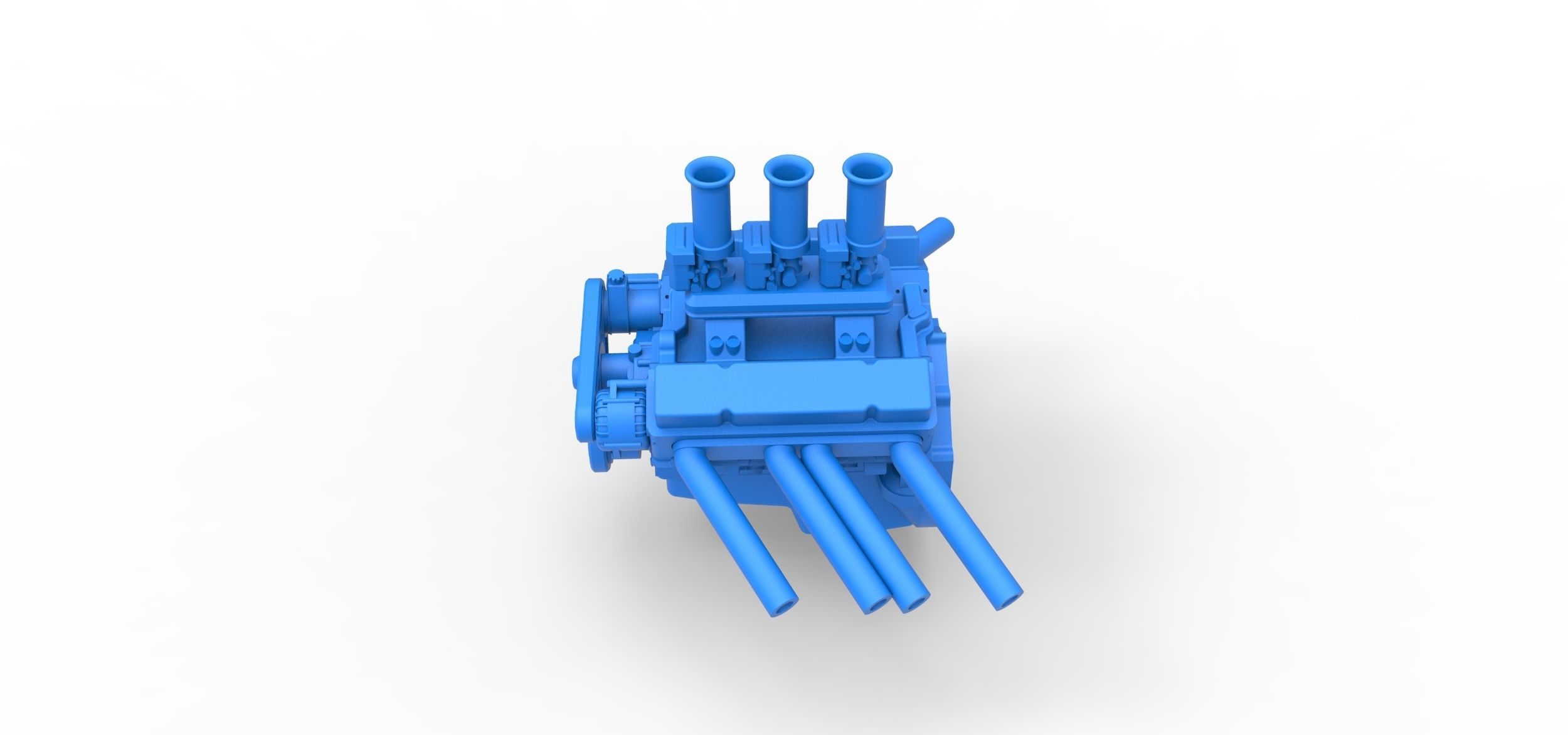 Engine V8 for Hot rod Version 2 Scale 1 to 25 3D print model_6