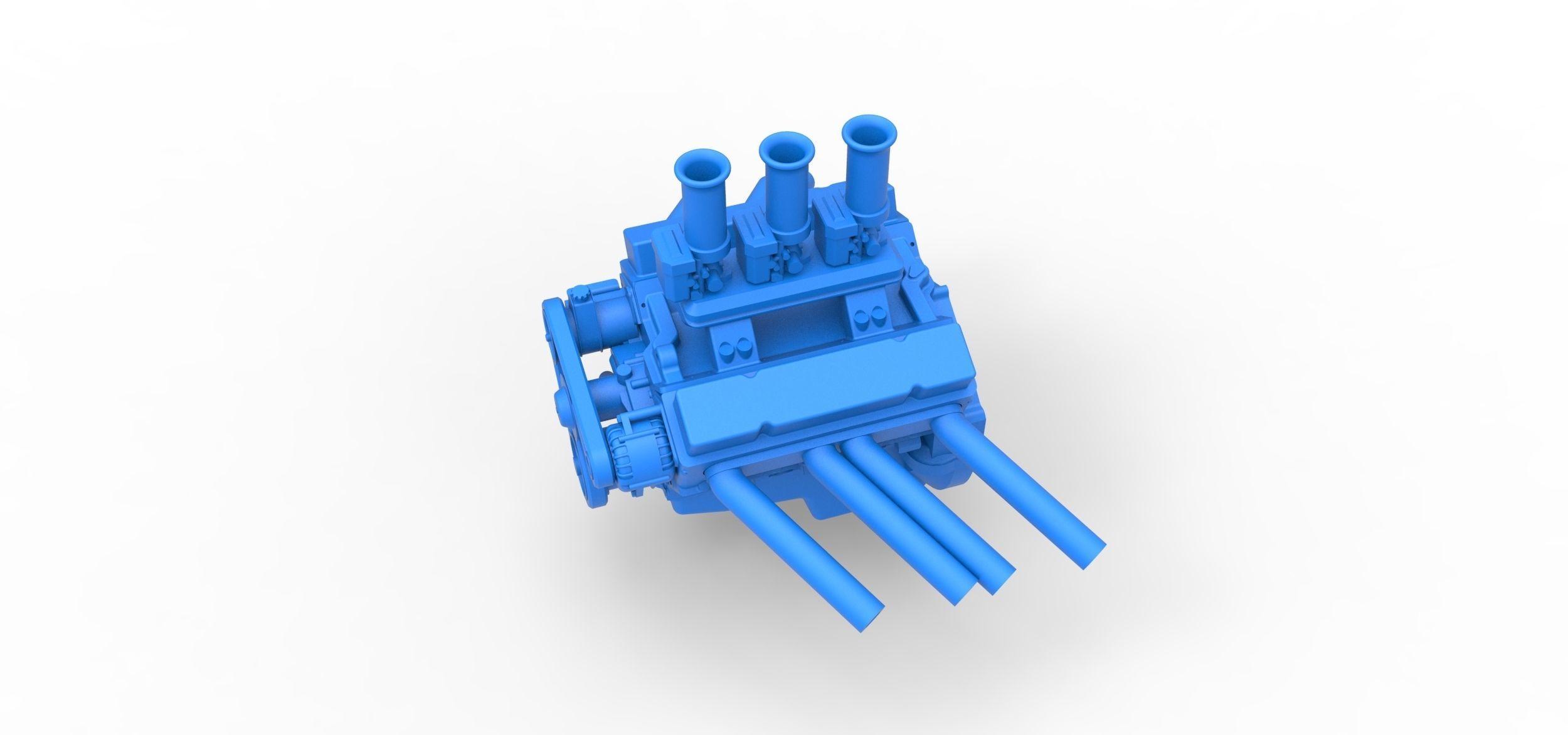 Engine V8 for Hot rod Version 2 Scale 1 to 25 3D print model_1