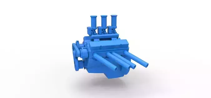 Engine V8 for Hot rod Version 2 Scale 1 to 25 3D print model