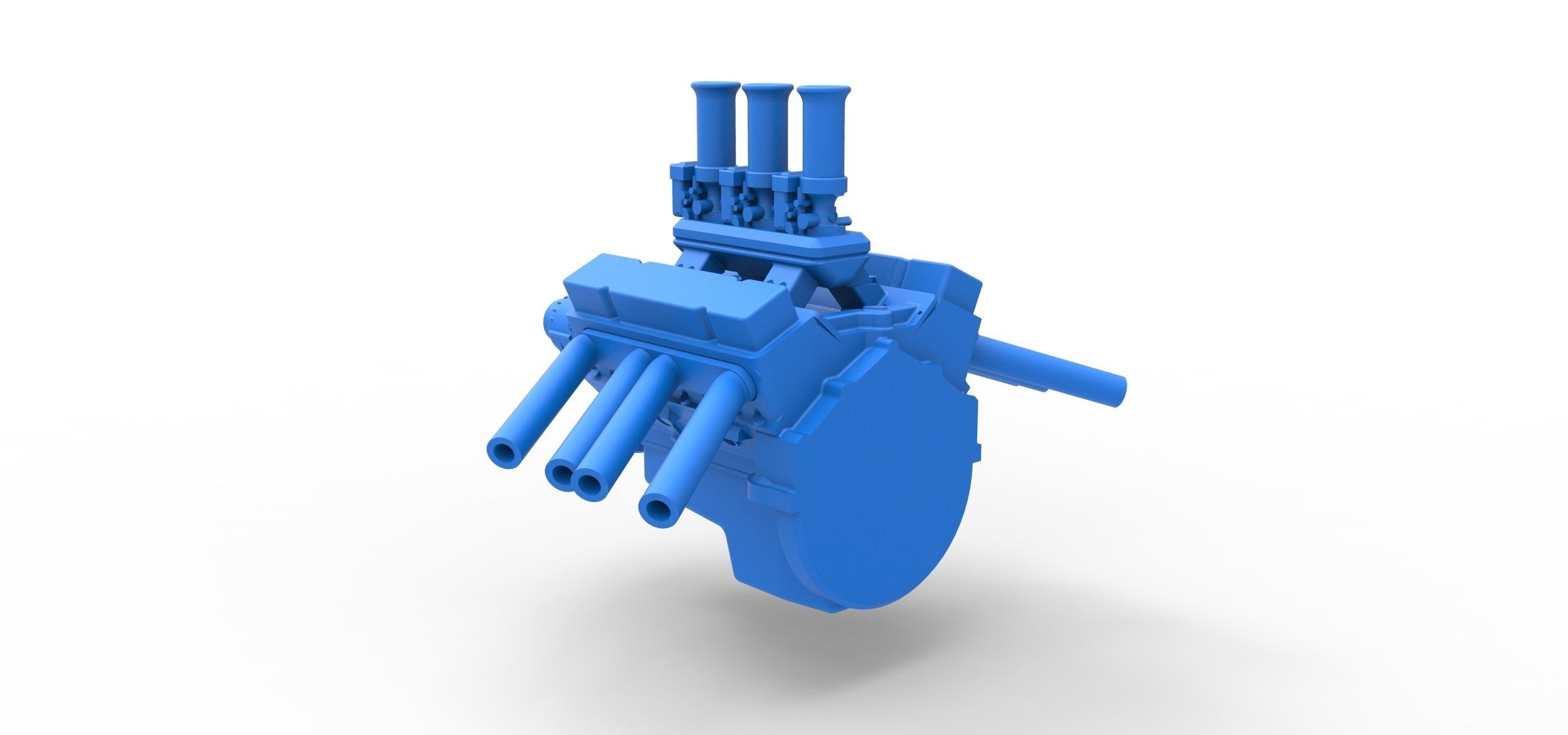 Engine V8 for Hot rod Version 2 Scale 1 to 25 3D print model_7