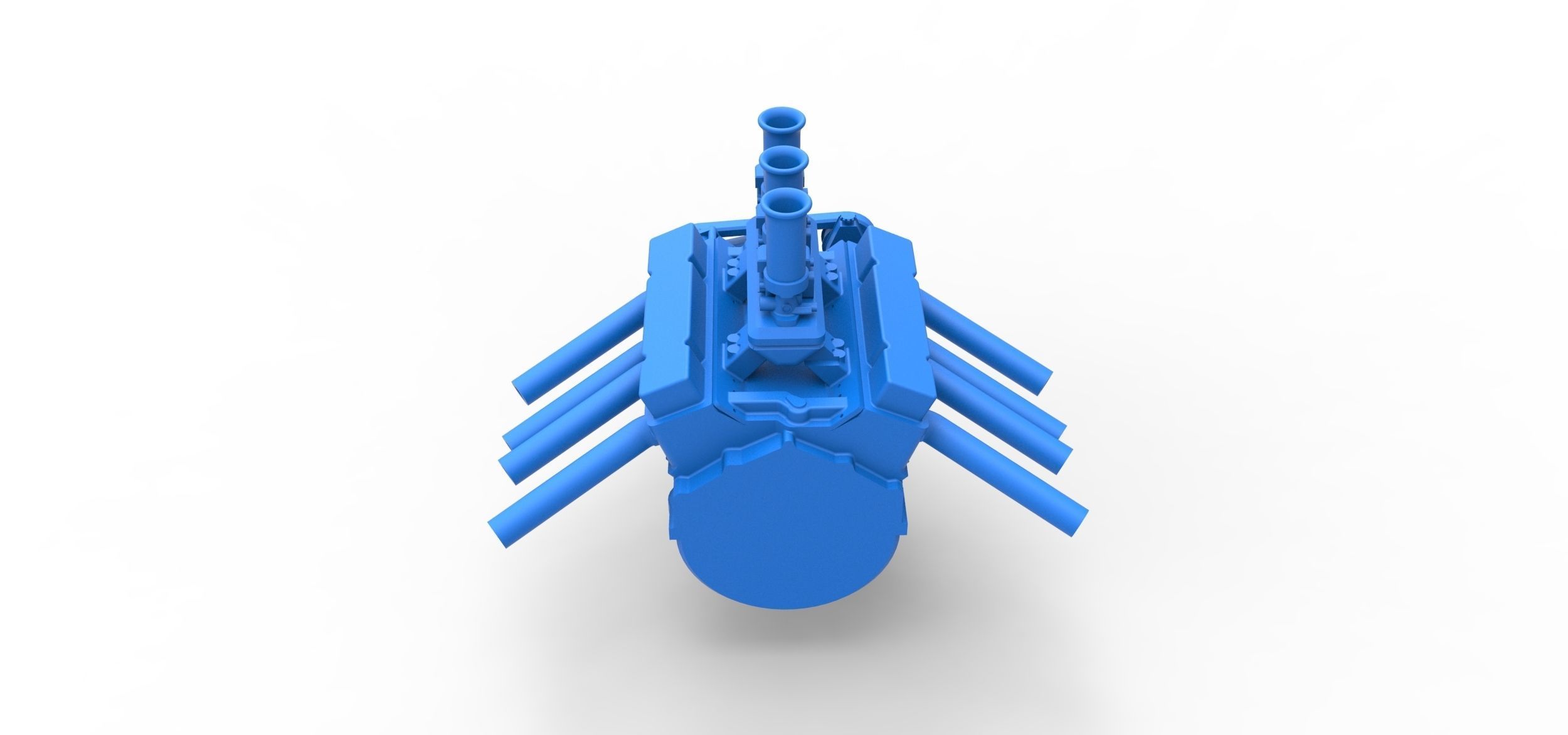 Engine V8 for Hot rod Version 2 Scale 1 to 25 3D print model_9