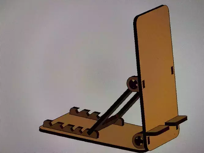 Phone Stand Adjustable 3D print or Laser cutting