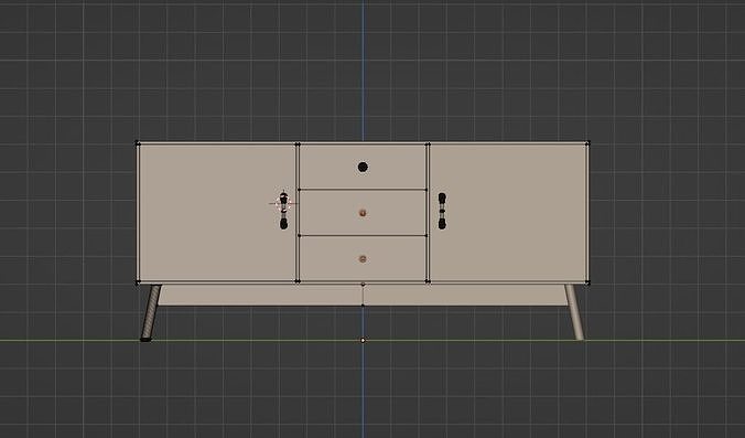Sideboard Tv Stand 3D model 7