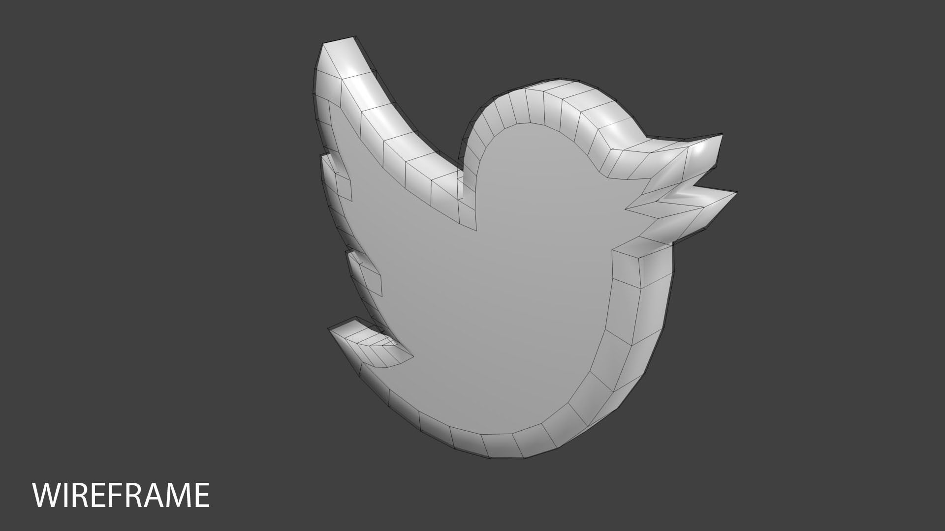 icon - Twitter 3D model_3