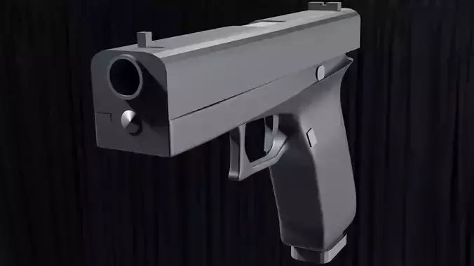 Glock 18 3D Lowpoly Model Gun Low-poly 3D model