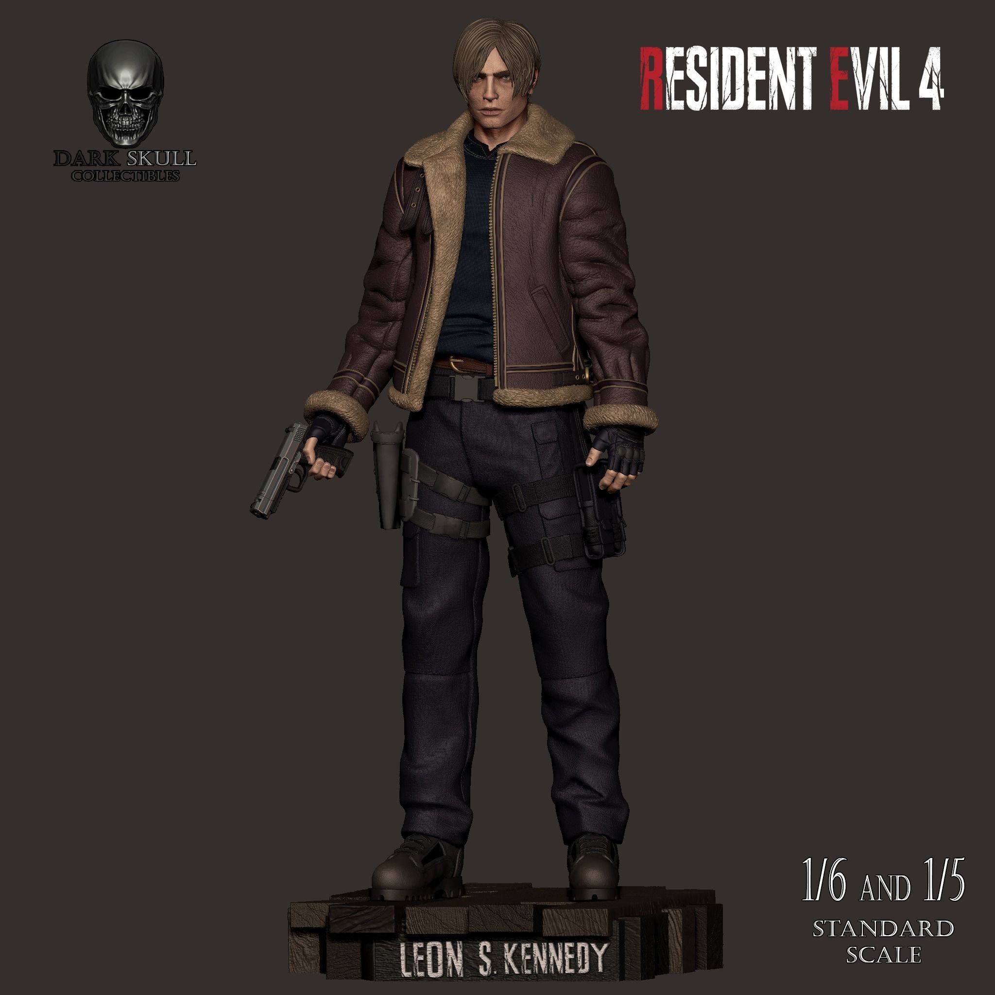 LEON S KENNEDY RE4 STL 3D print model_6