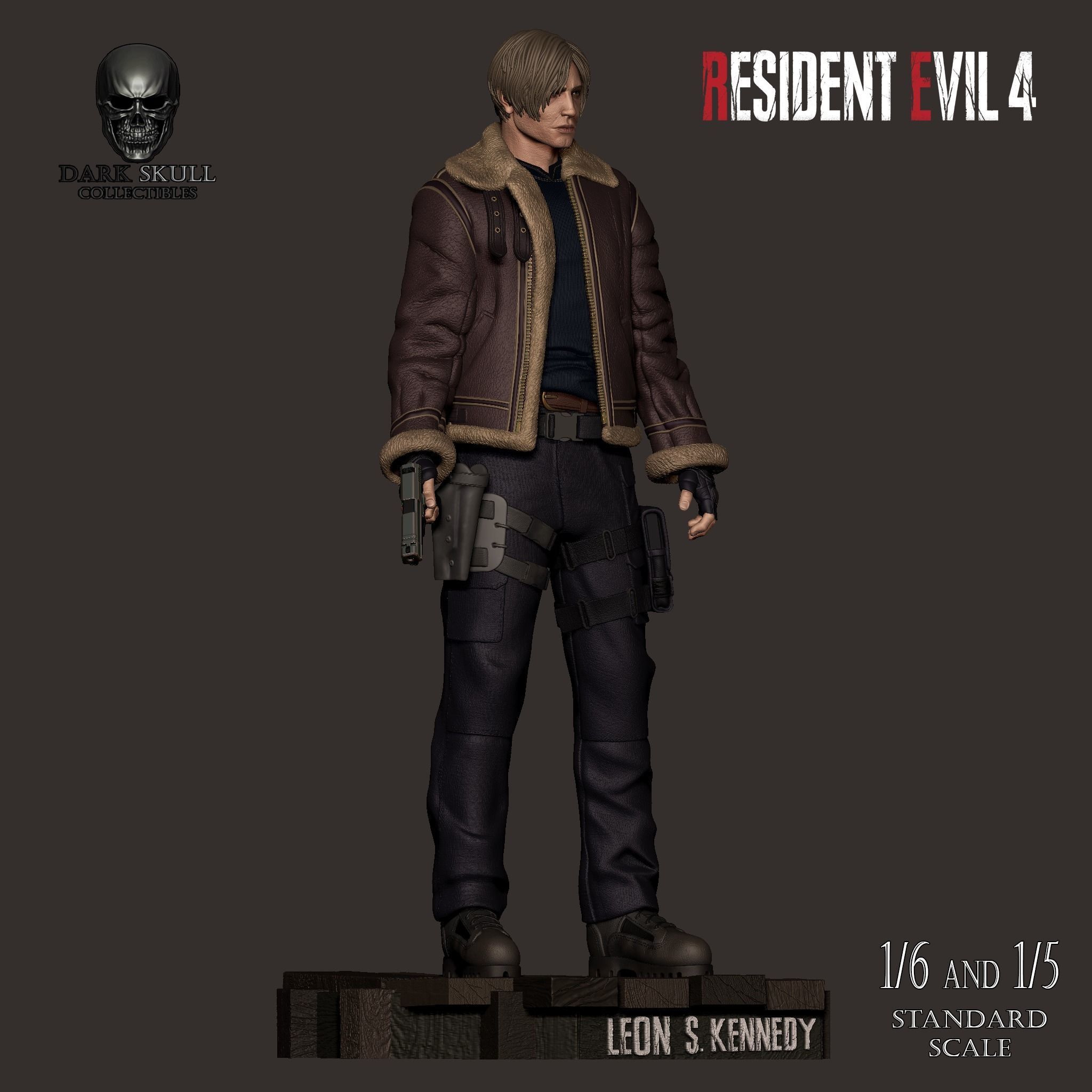 LEON S KENNEDY RE4 STL 3D print model_11