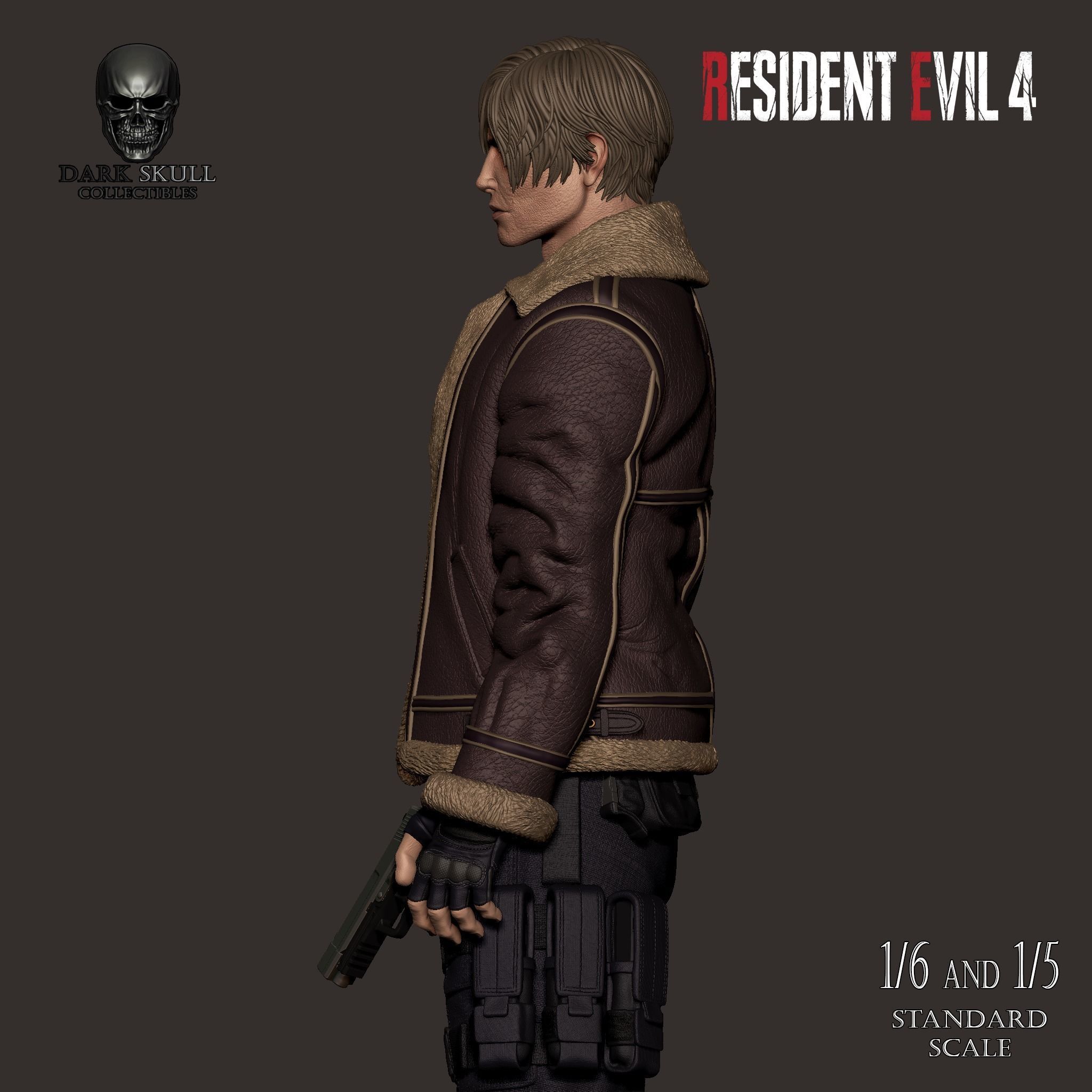LEON S KENNEDY RE4 STL 3D print model_3