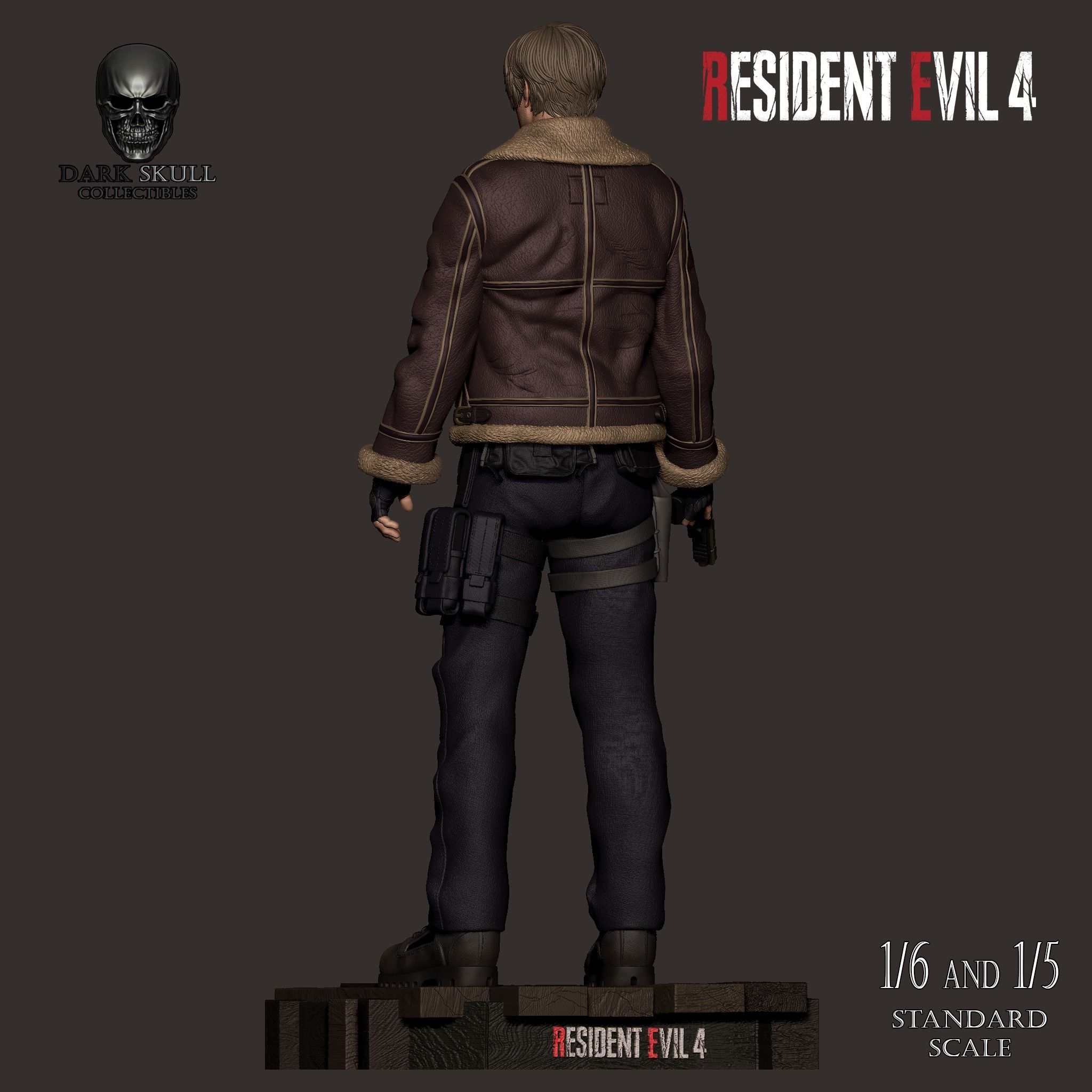 LEON S KENNEDY RE4 STL 3D print model_8