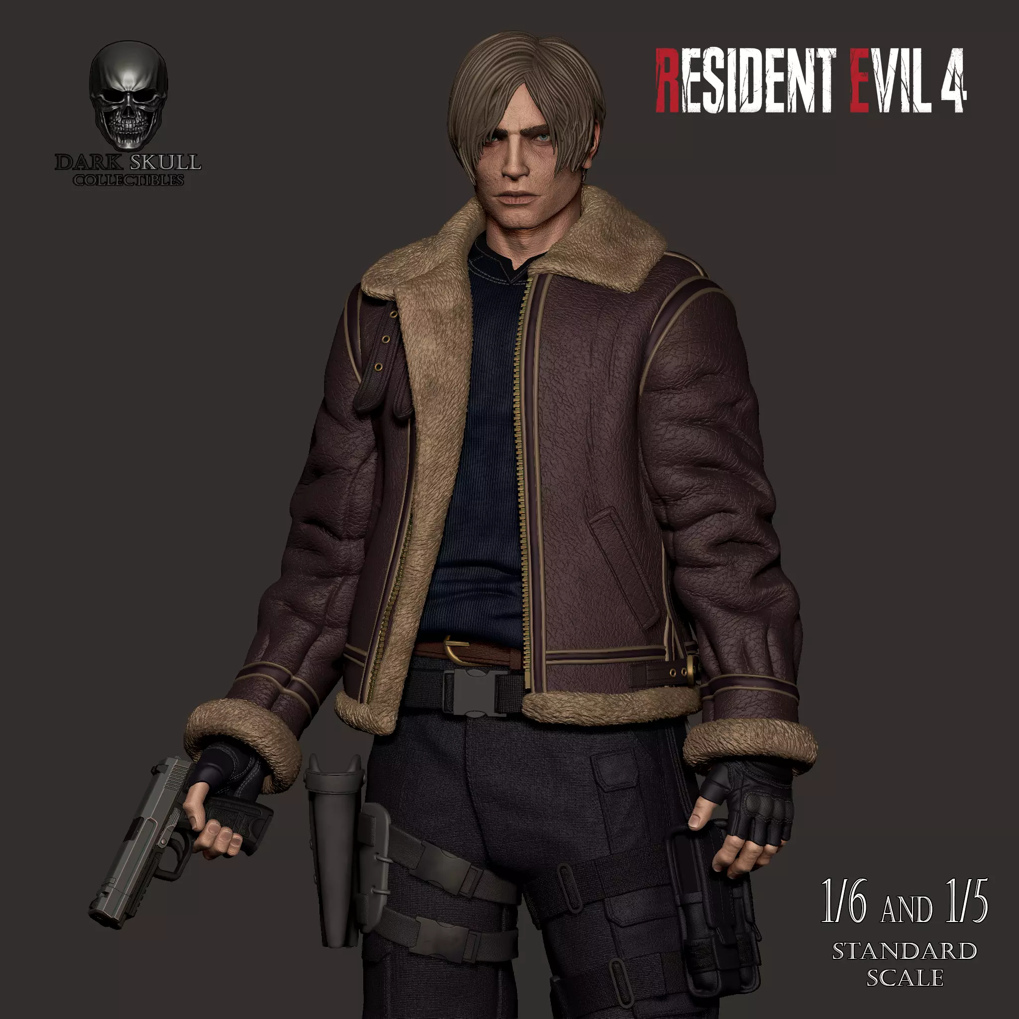 LEON S KENNEDY RE4 STL 3D print model_0