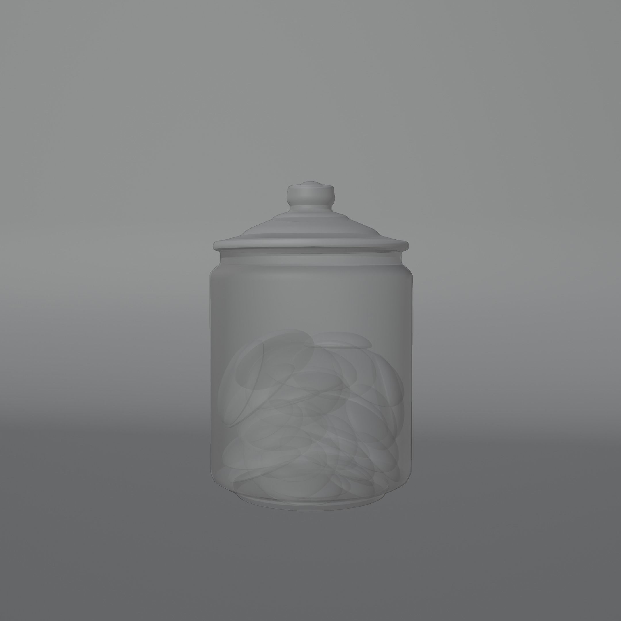 Cookie Jar Low-poly 3D model_4