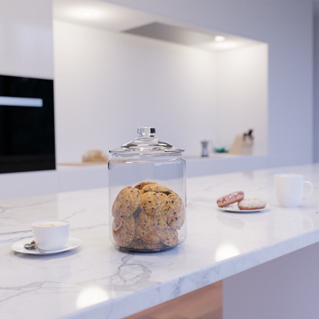Cookie Jar Low-poly 3D model_3