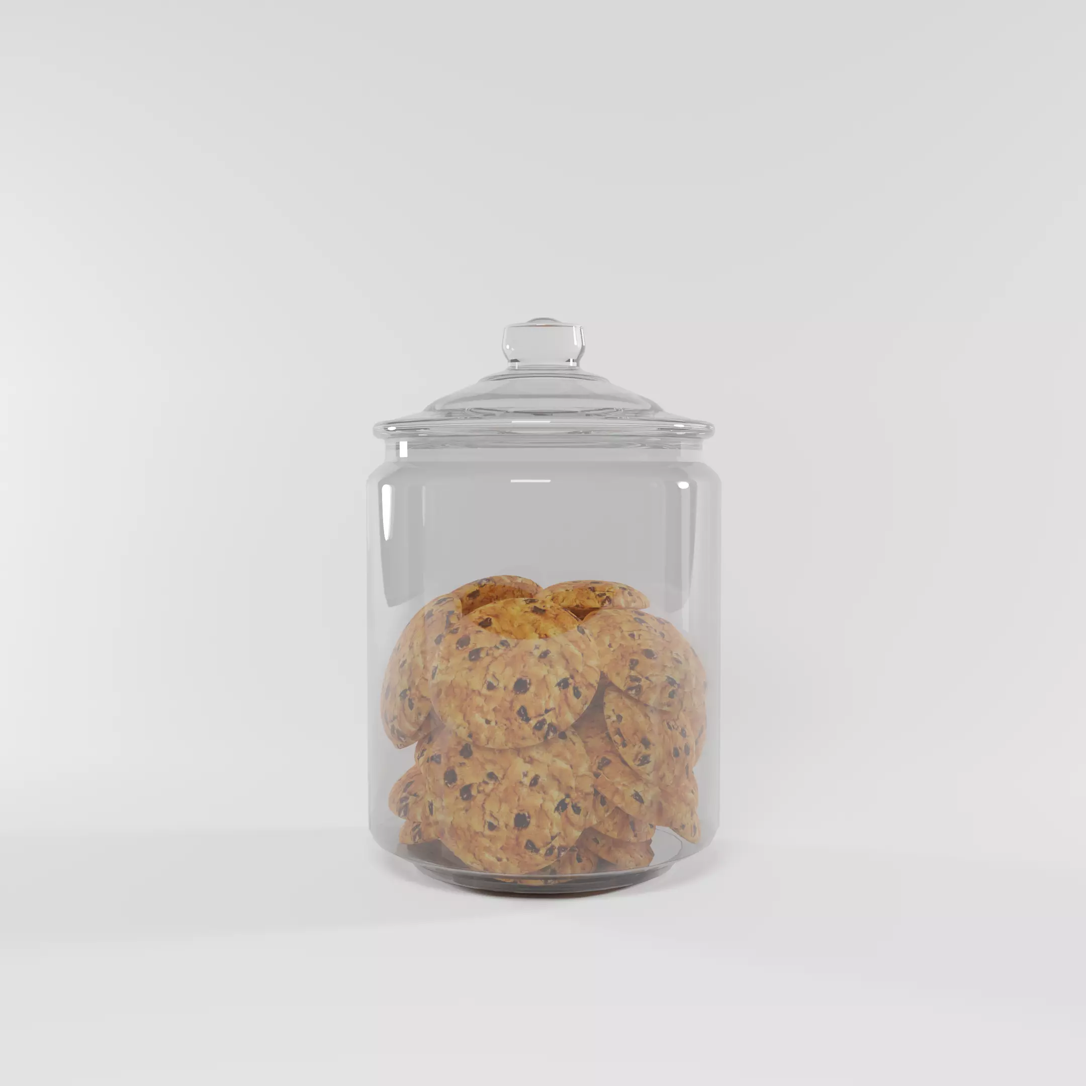 Cookie Jar Low-poly 3D model_0