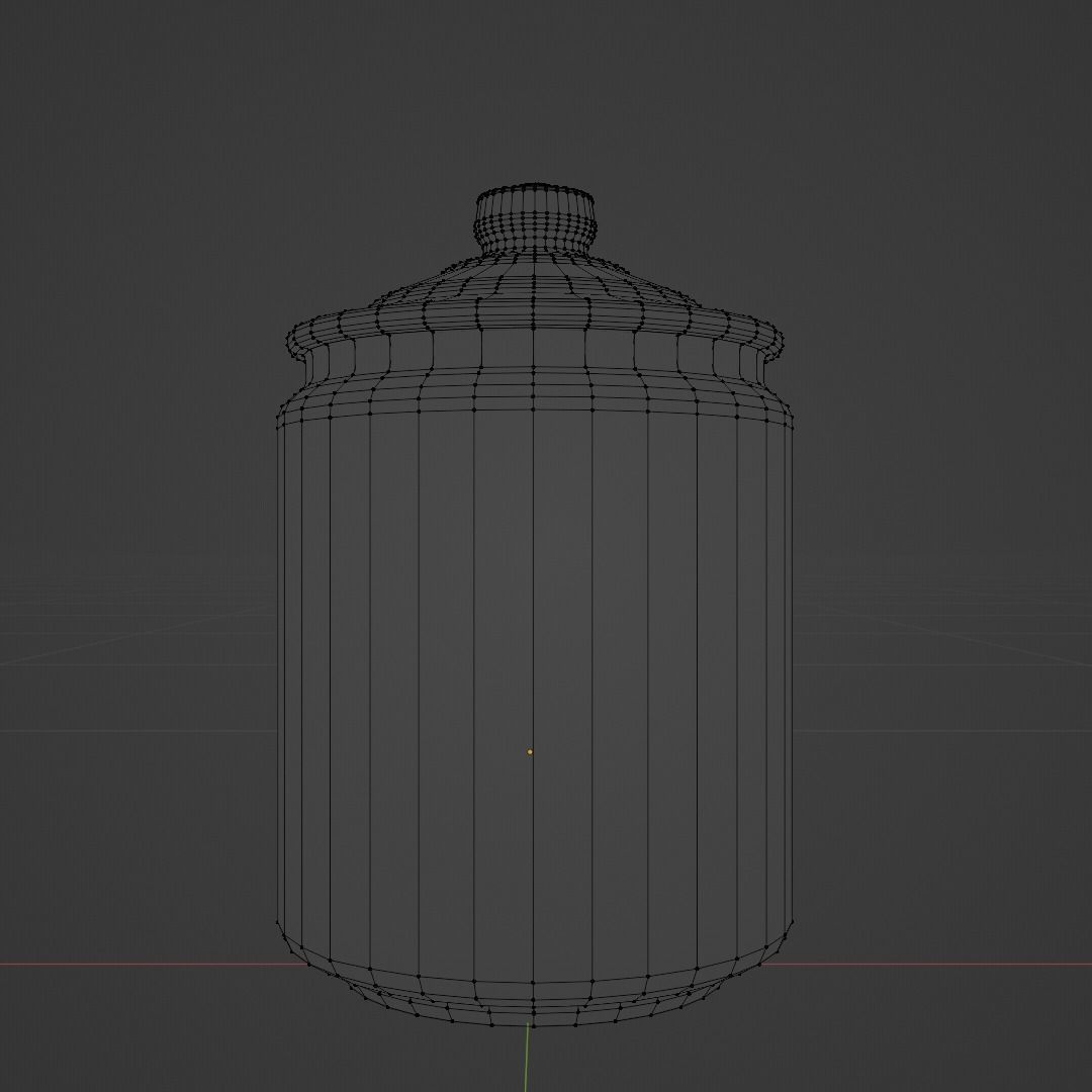 Cookie Jar Low-poly 3D model_7
