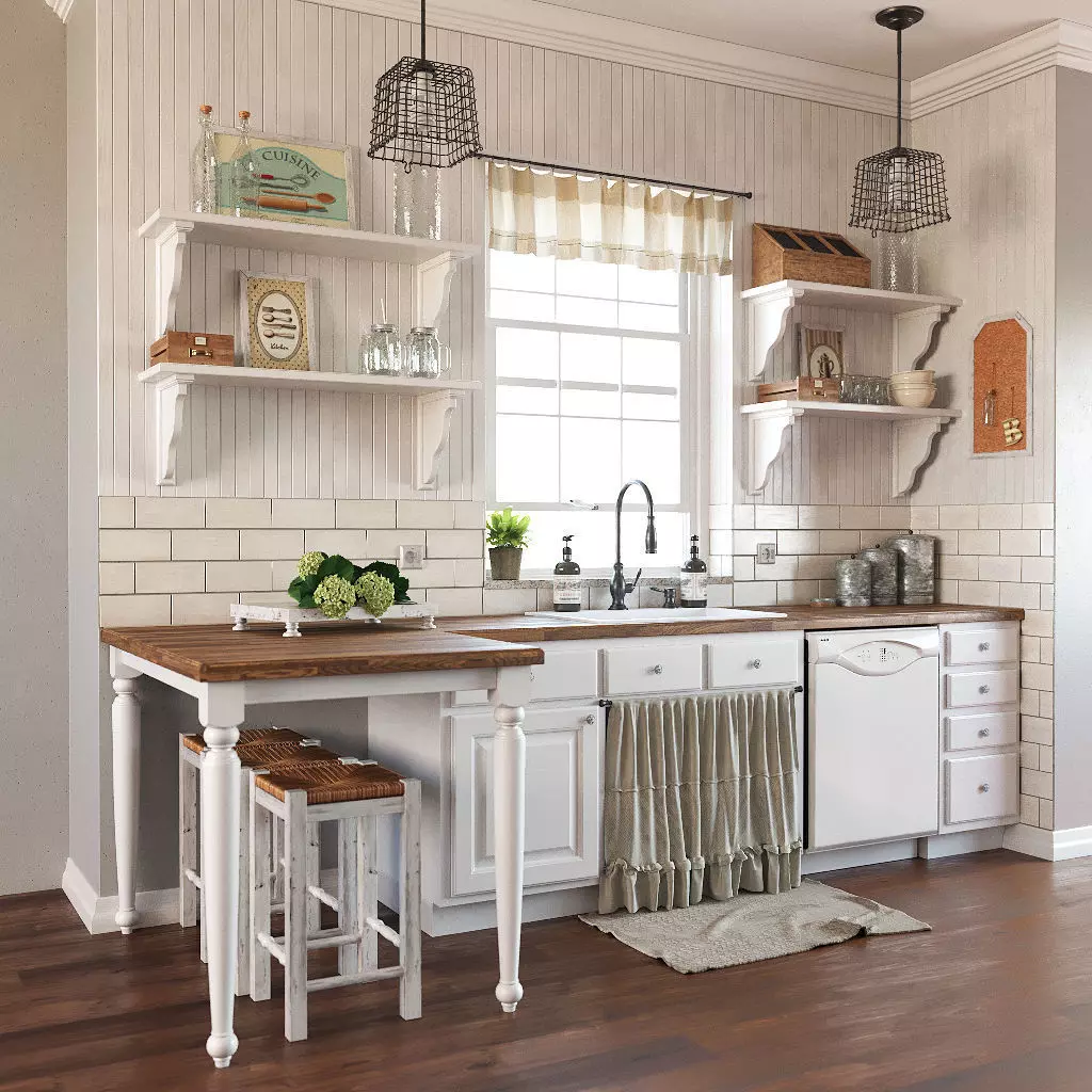 Provence style kitchen 3D model_0