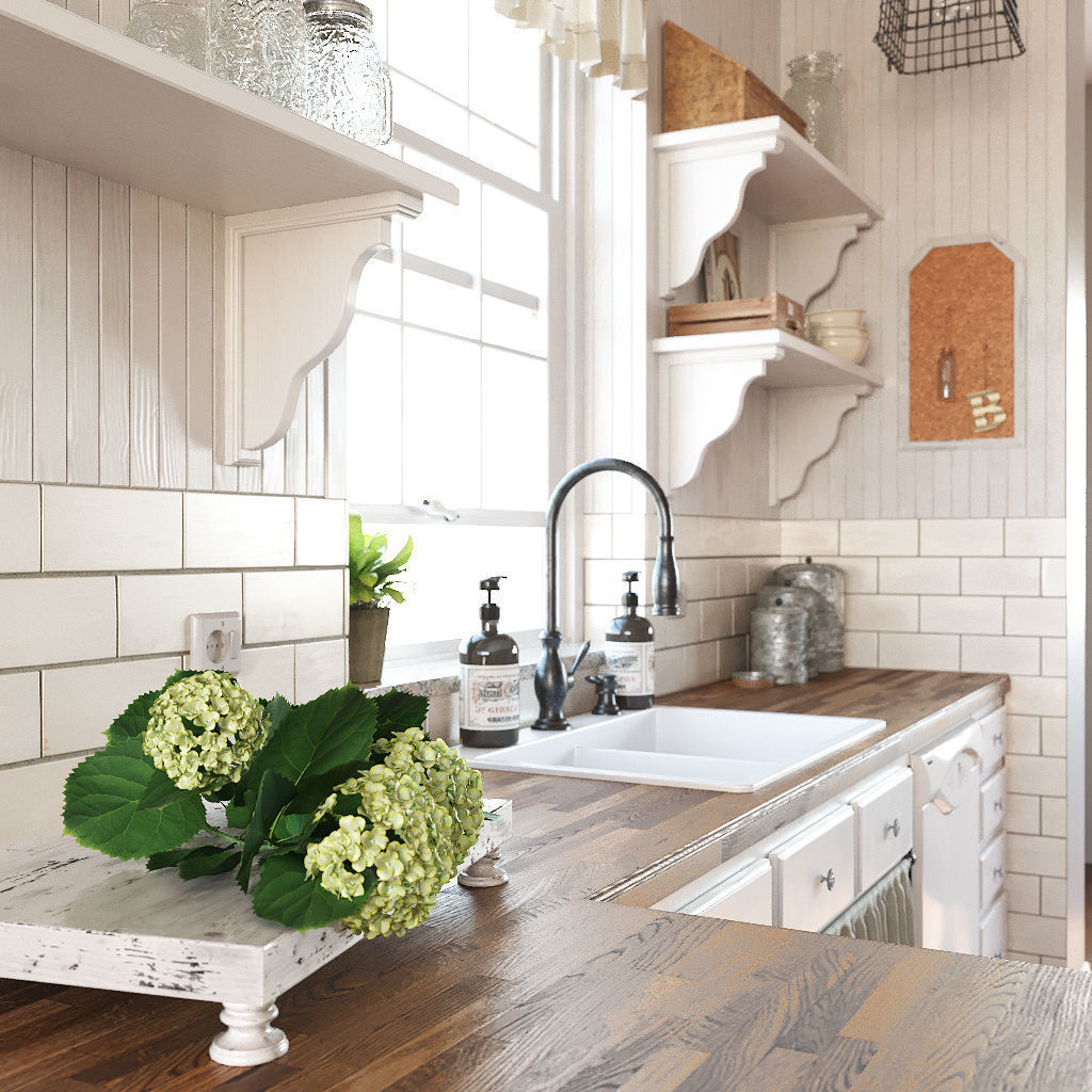 Provence style kitchen 3D model_3