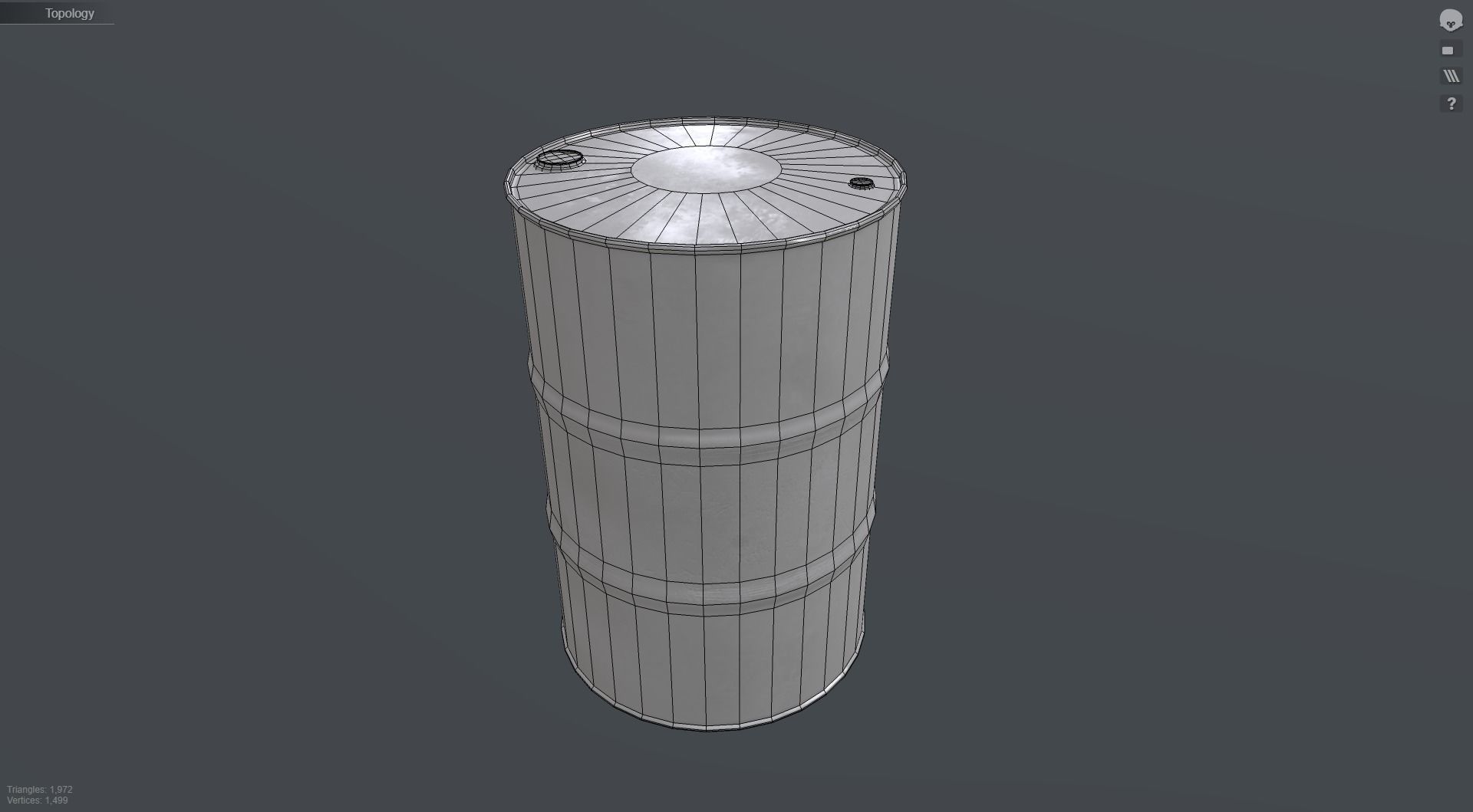 Oil barrels  Low-poly 3D model_3