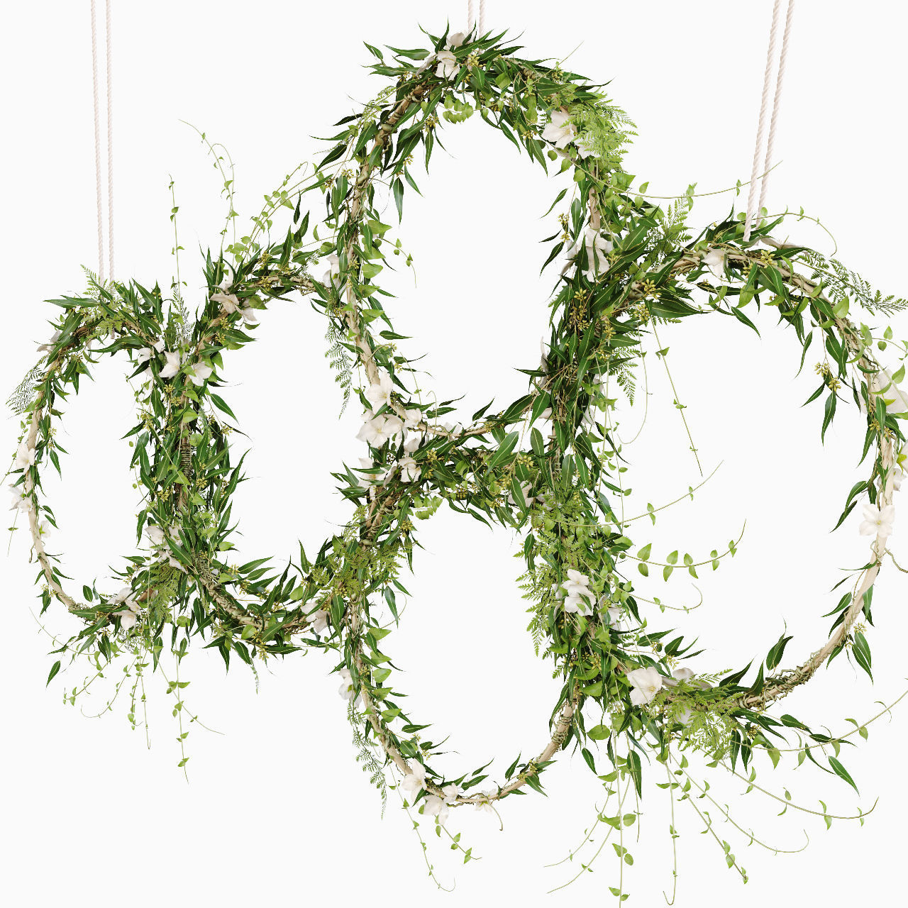 Green wreaths 3D model_3