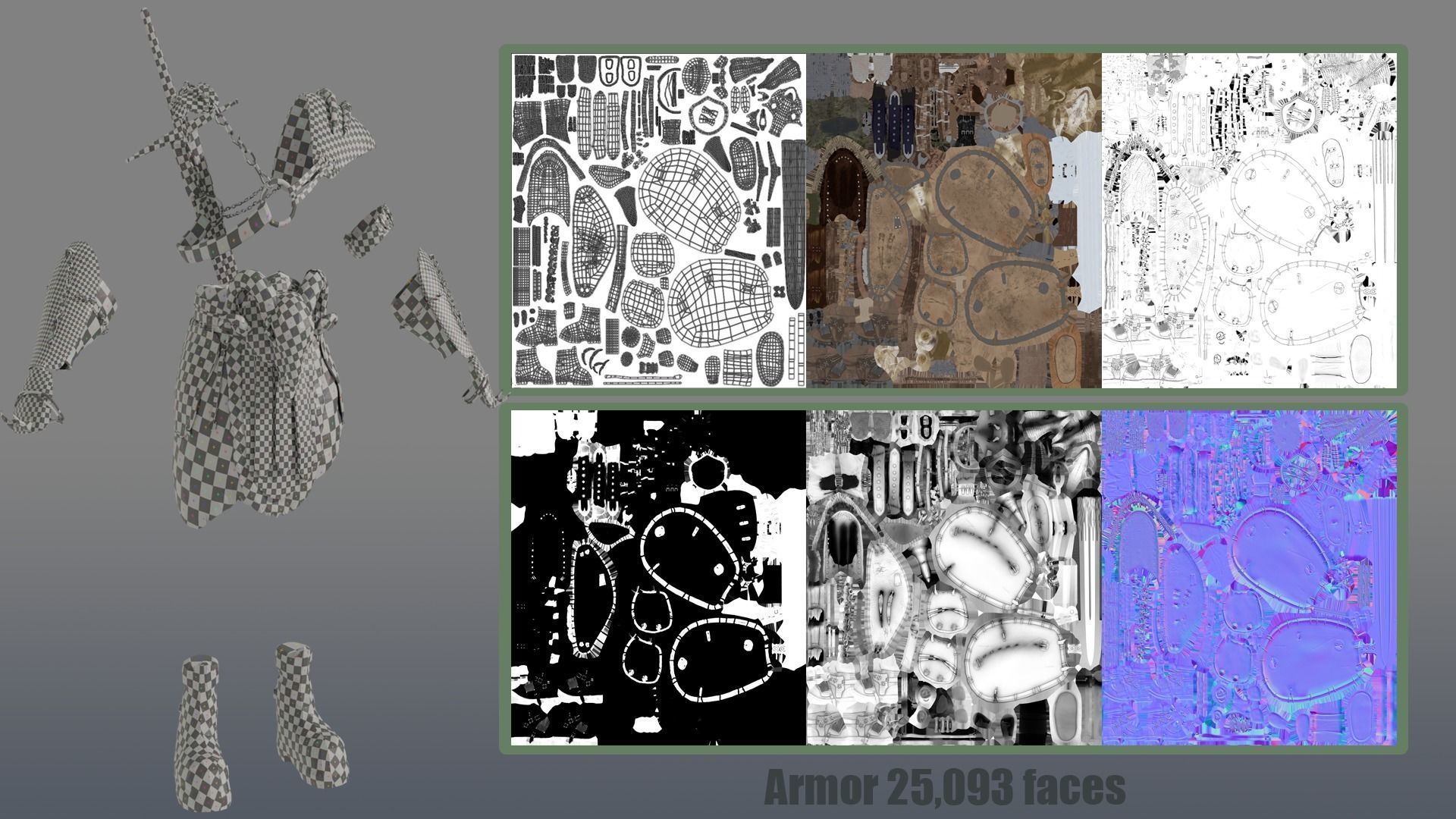 Ork Warrior-Low poly-Game ready-Rigged Low-poly 3D model_8