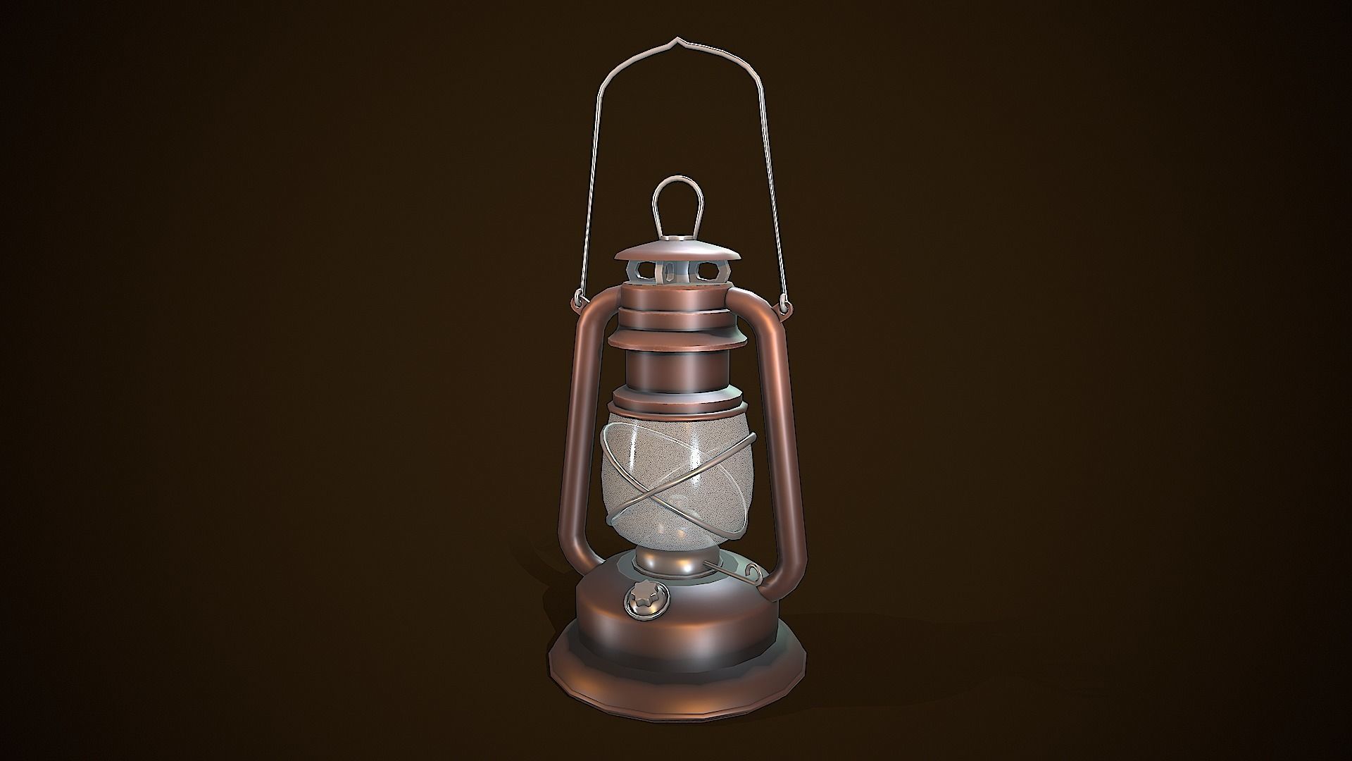OIL LAMP VINTAGE REALISTIC STYLIZED Low-poly 3D model_9