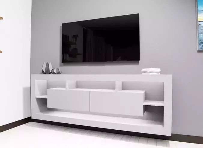 Low Poly TV Stand - Low Poly