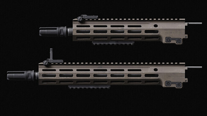 AR-15 SMR Handguard Low-poly 3D model