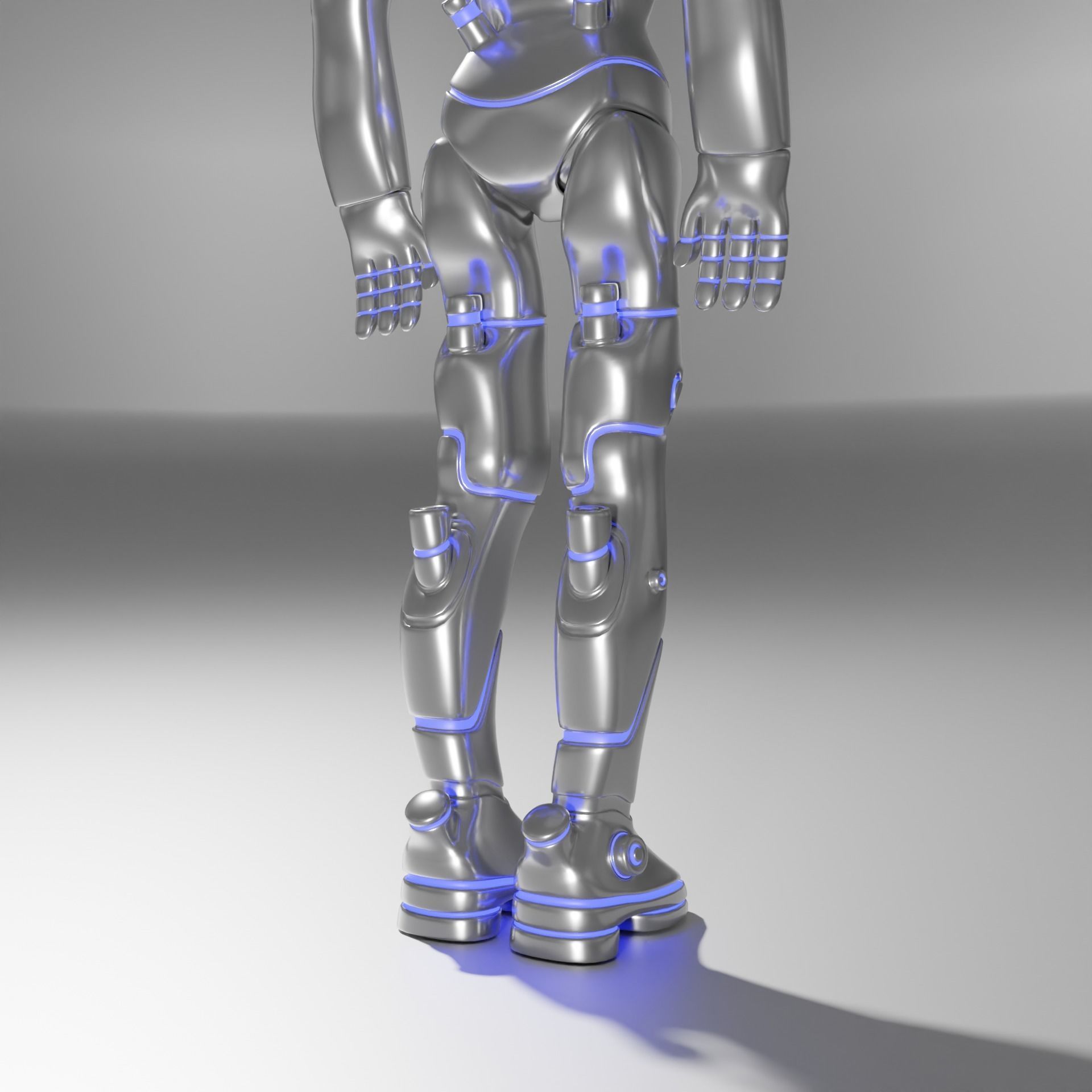 Futuristic Robot Free 3D model_6