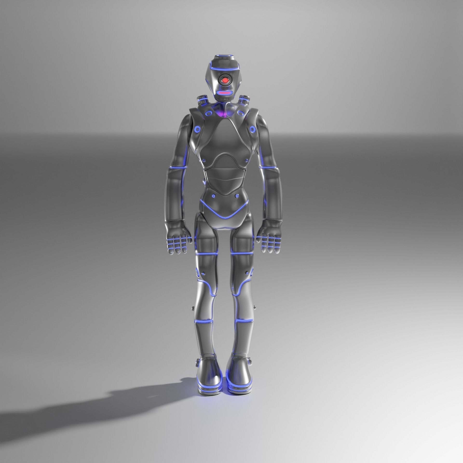 Futuristic Robot Free 3D model_7