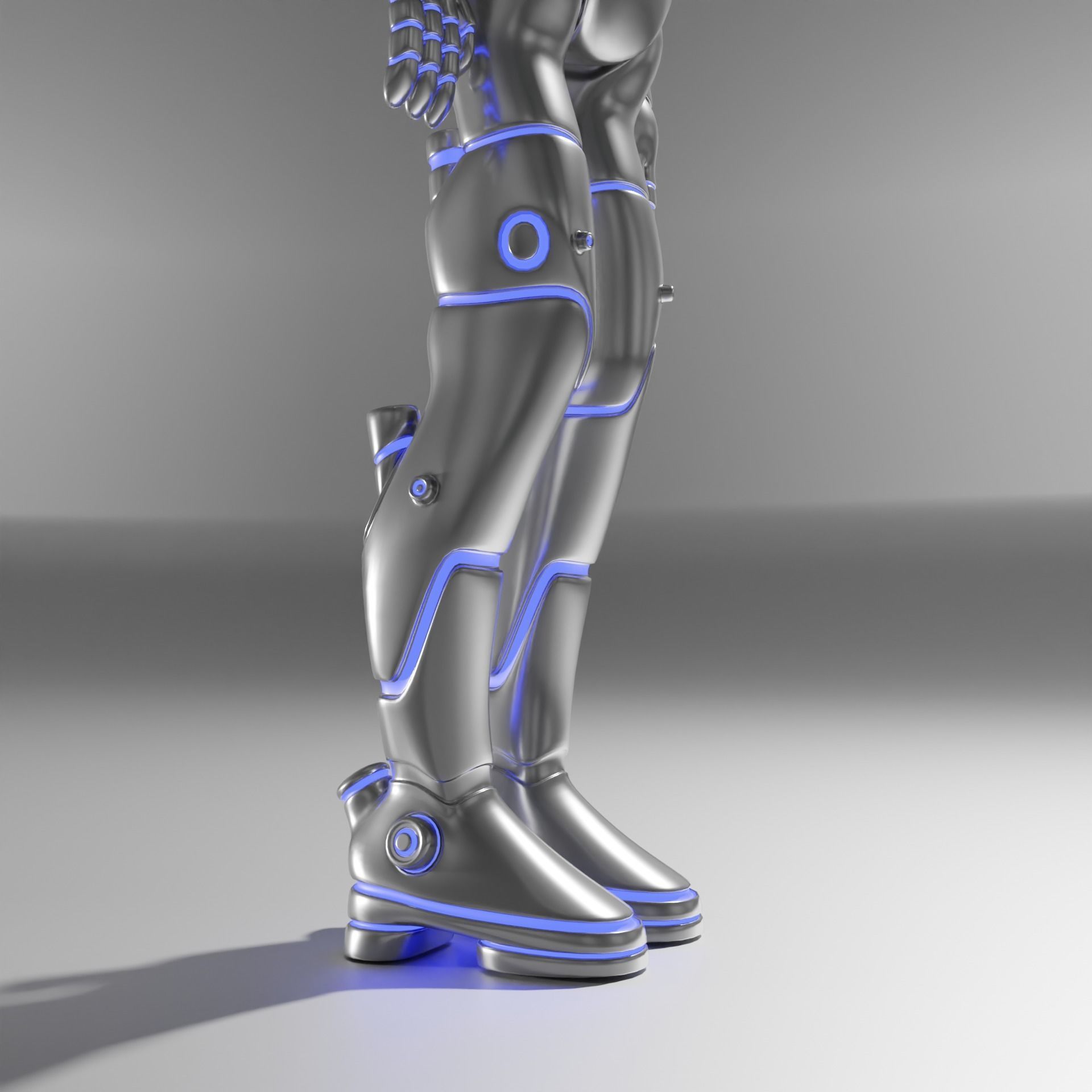 Futuristic Robot Free 3D model_4
