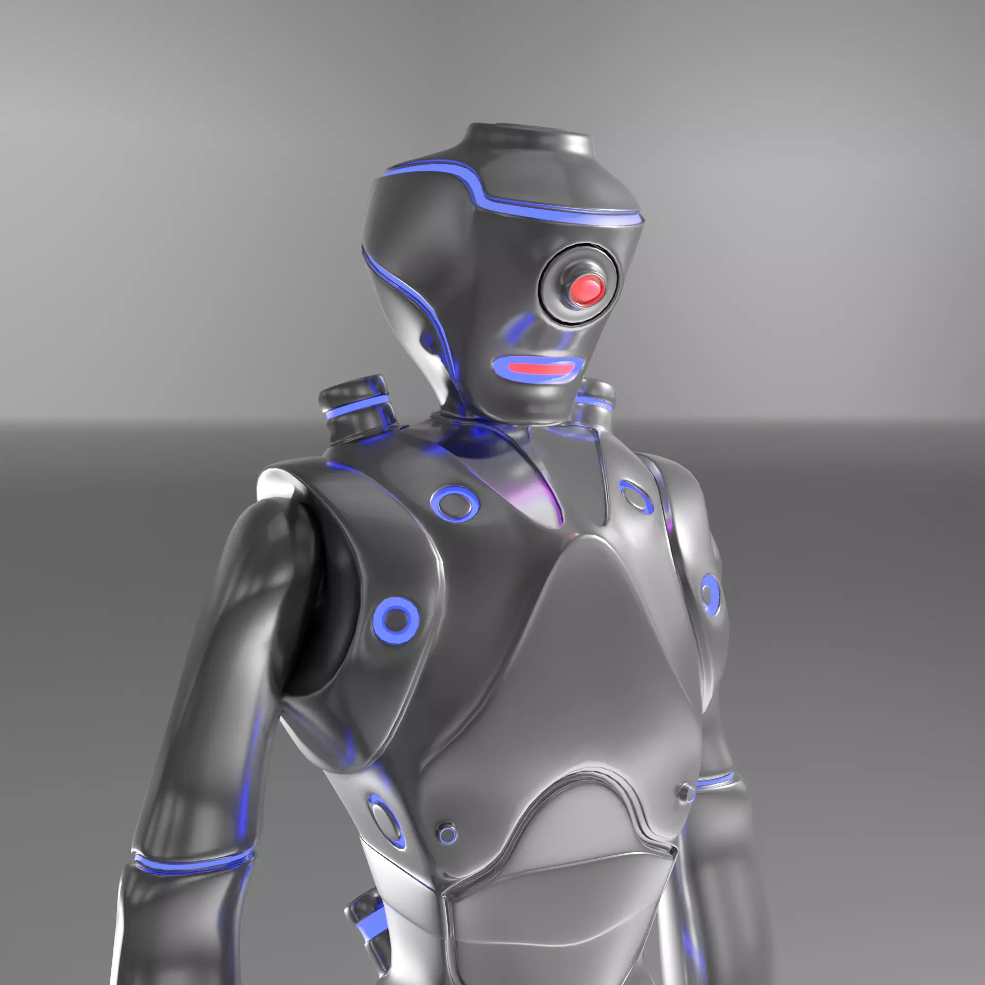 Futuristic Robot Free 3D model_0