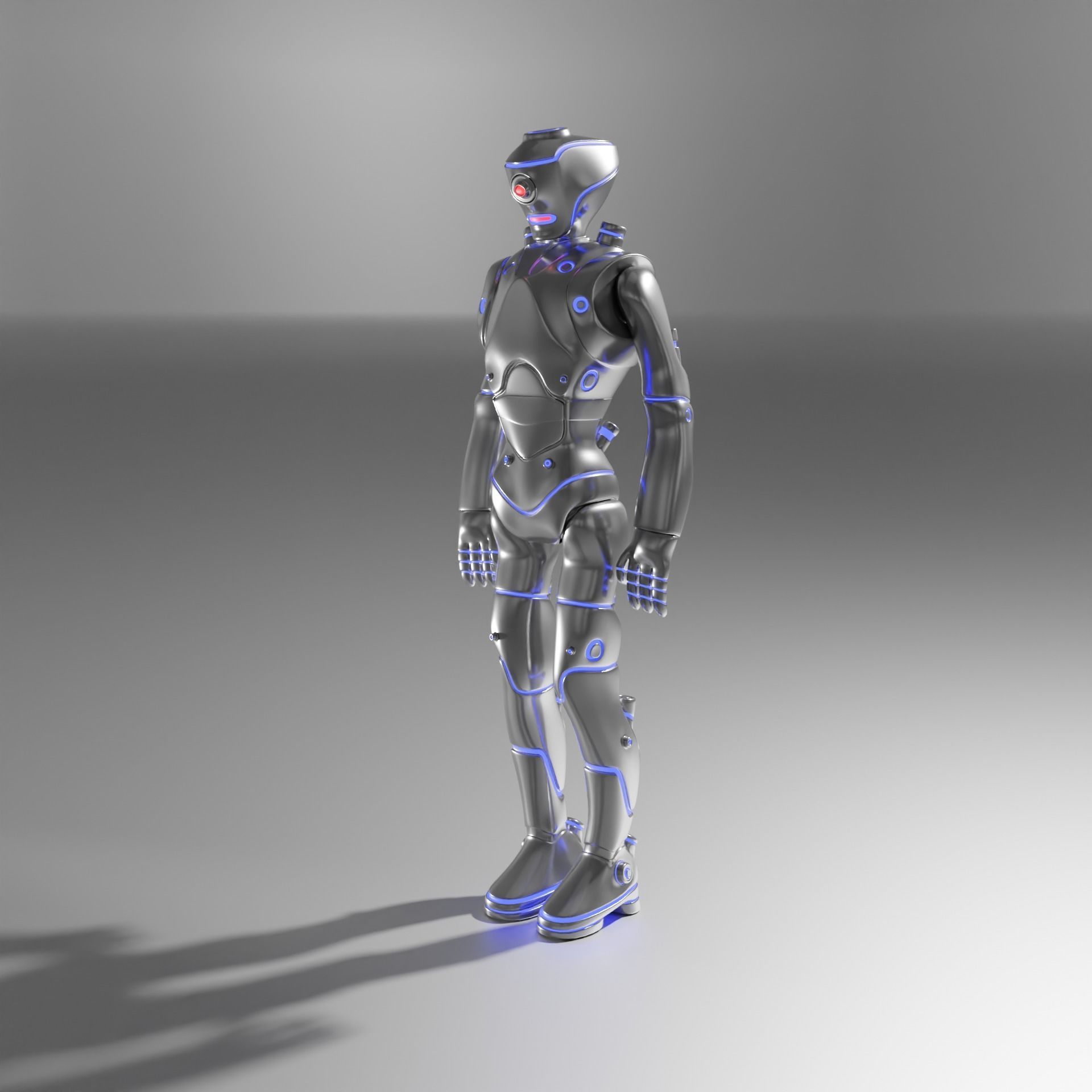 Futuristic Robot Free 3D model_8