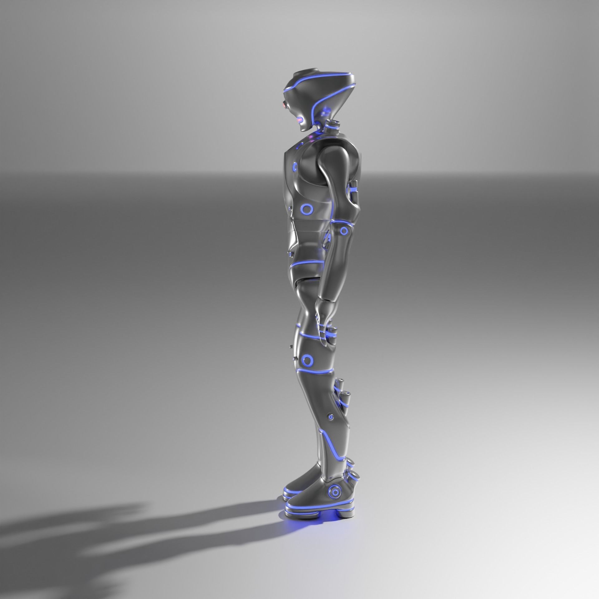 Futuristic Robot Free 3D model_9