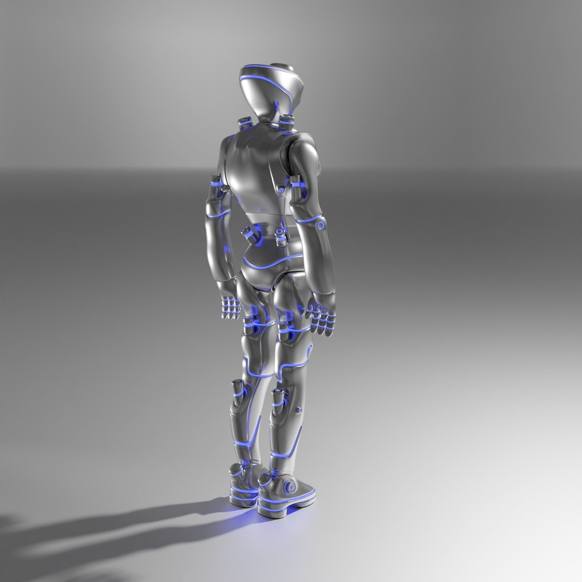 Futuristic Robot Free 3D model_12