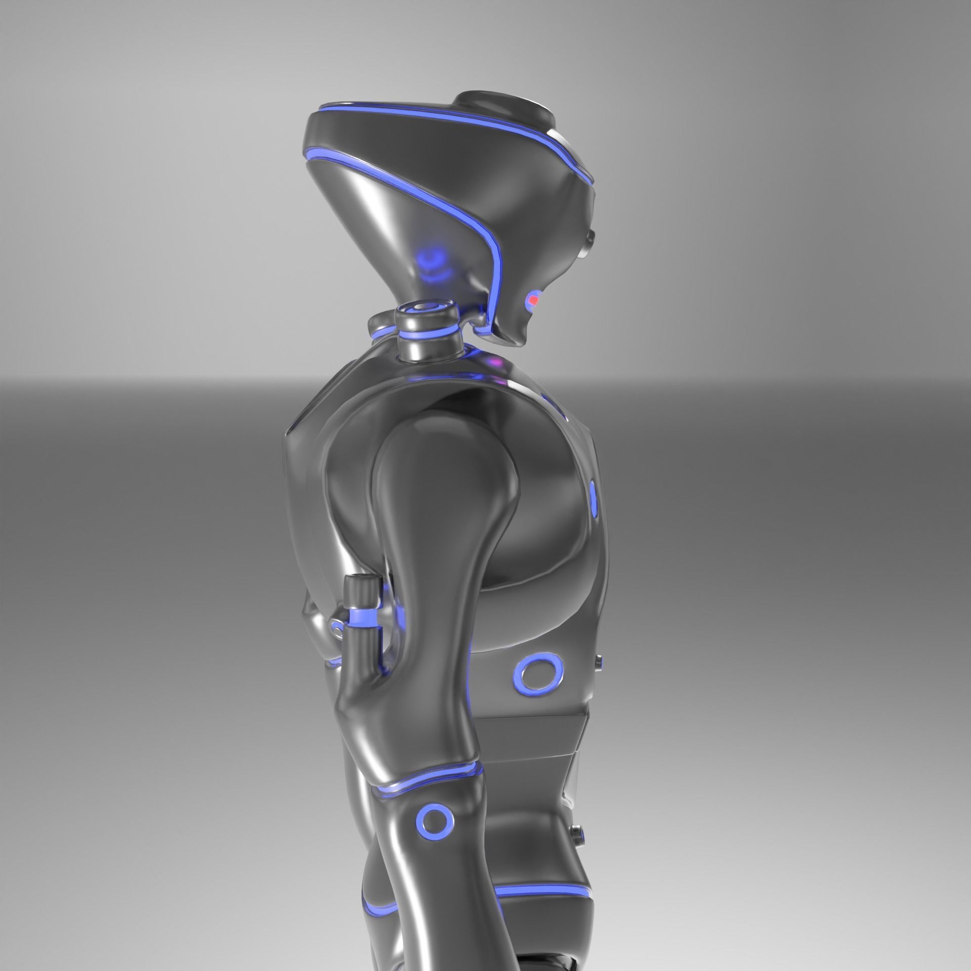 Futuristic Robot Free 3D model_1