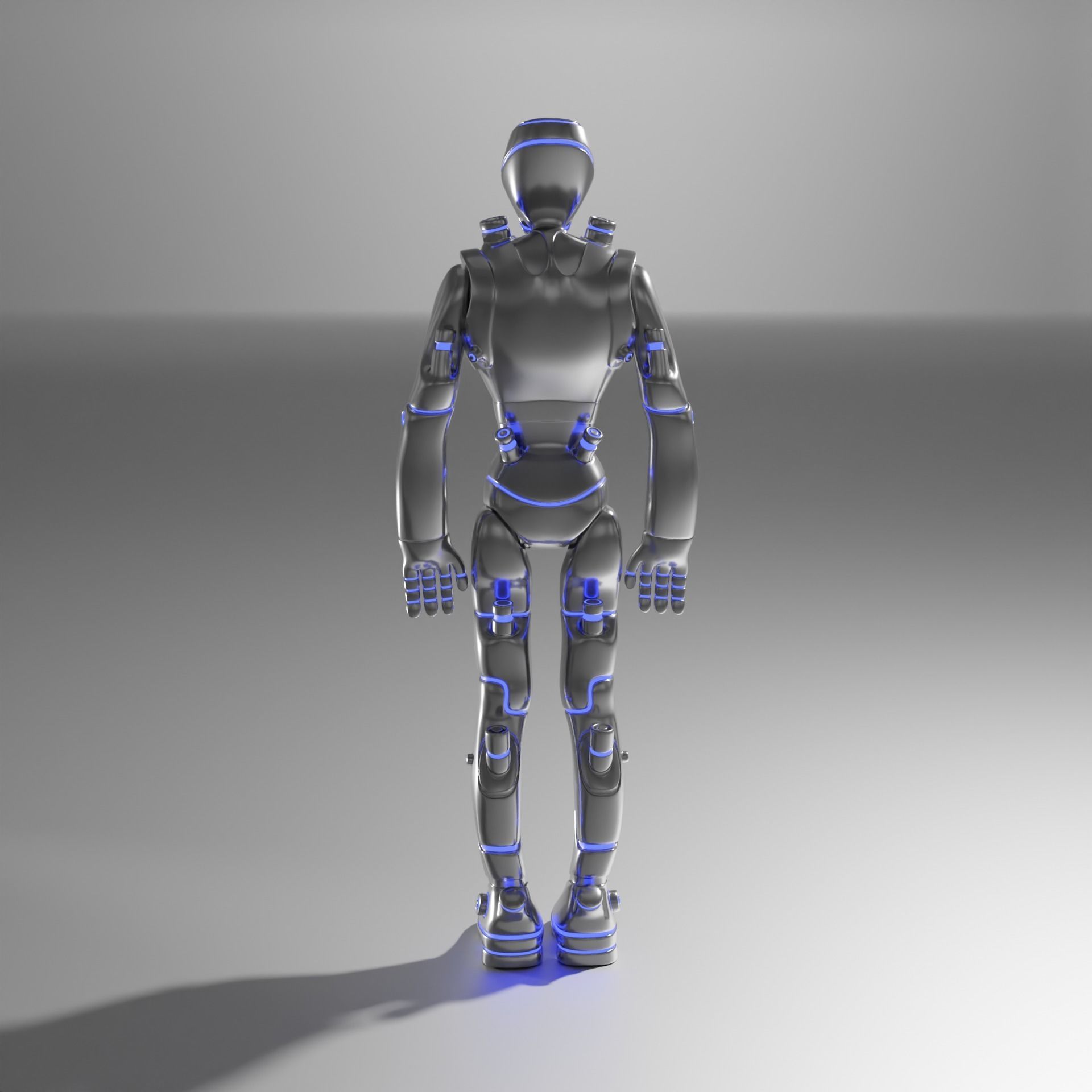 Futuristic Robot Free 3D model_11