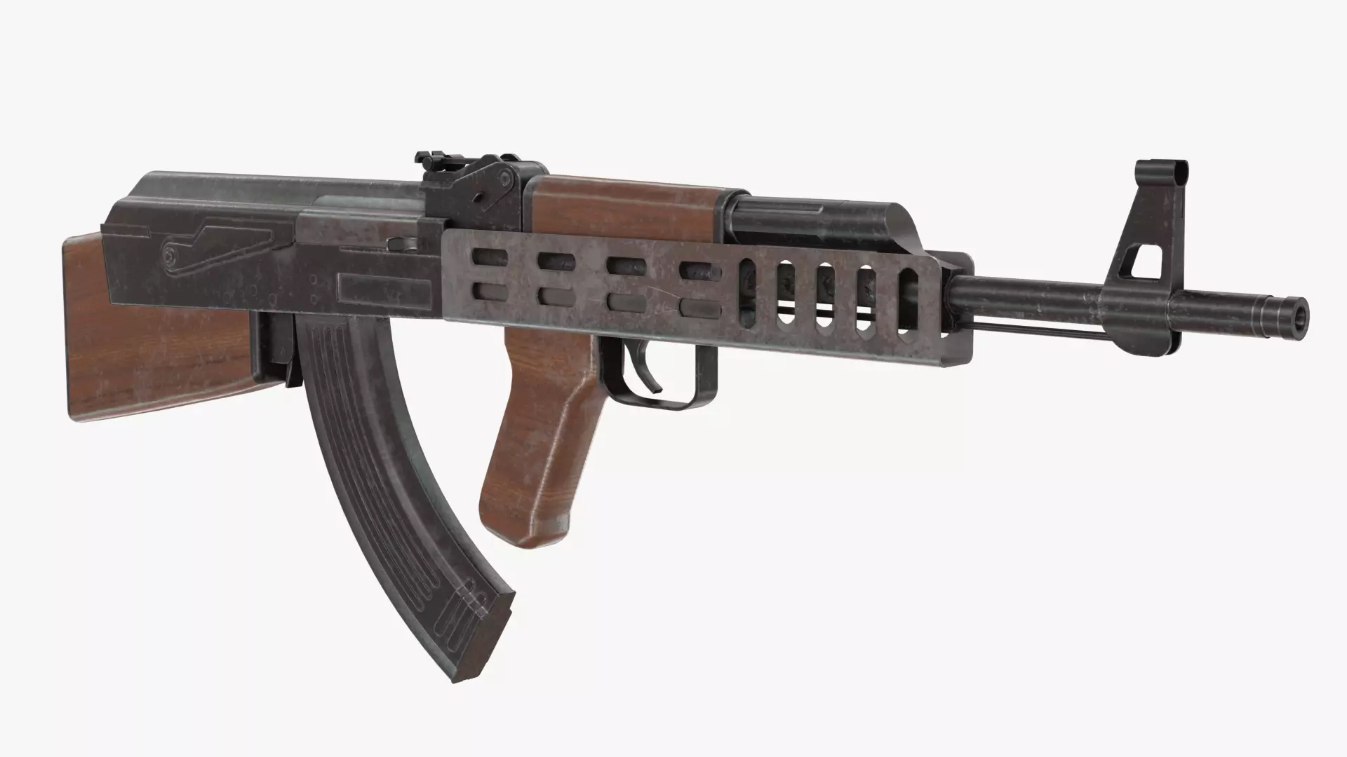 AK-47 Bullpup Low-poly 3D model_0
