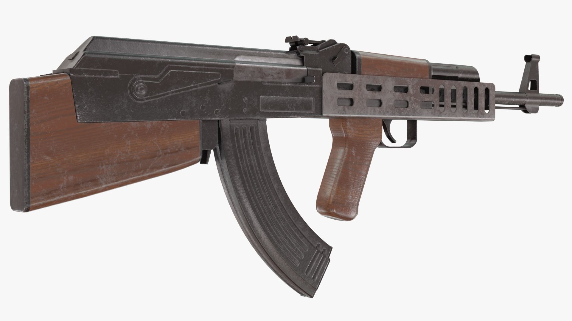 AK-47 Bullpup Low-poly 3D model_2