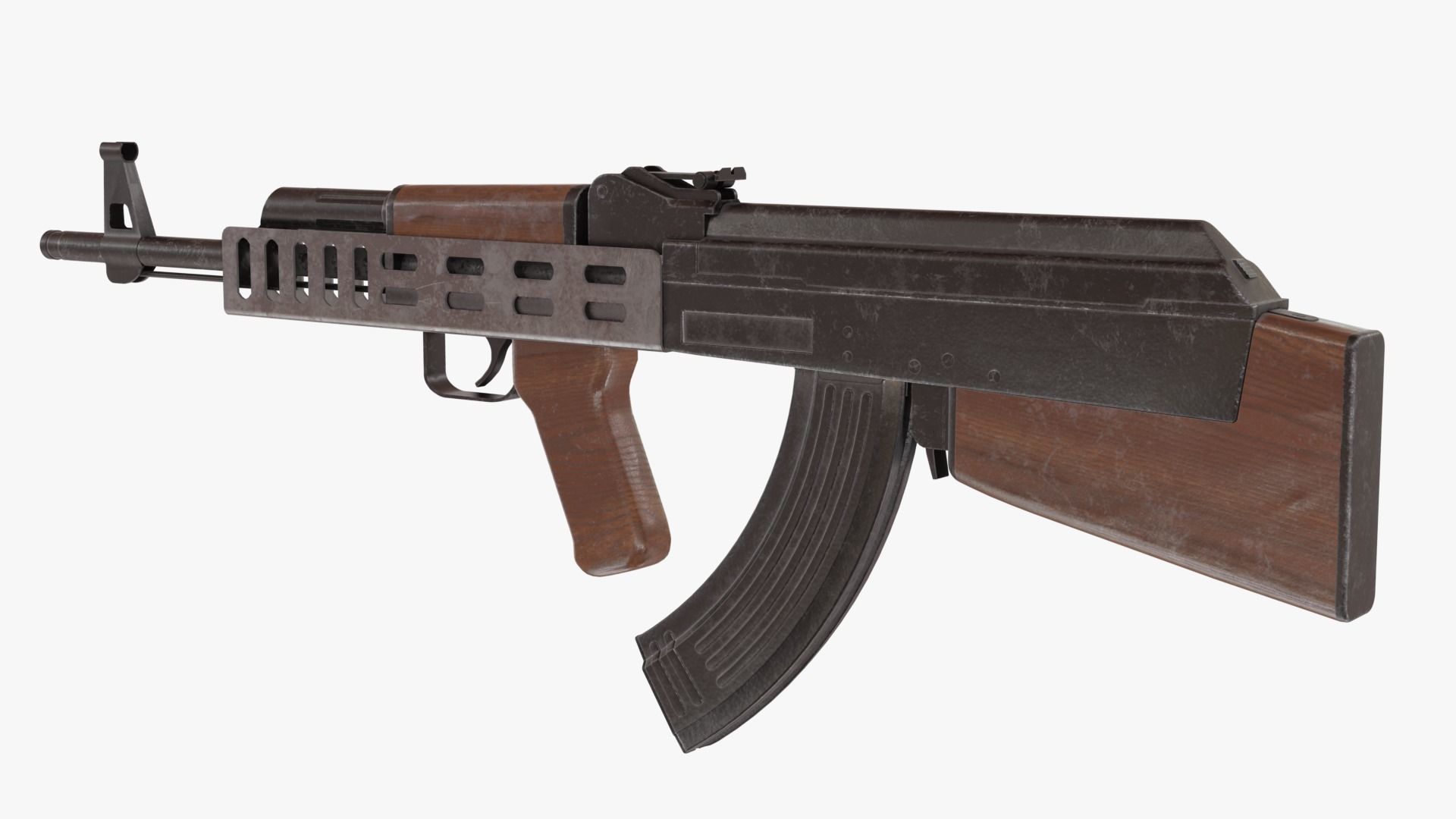 AK-47 Bullpup Low-poly 3D model_4