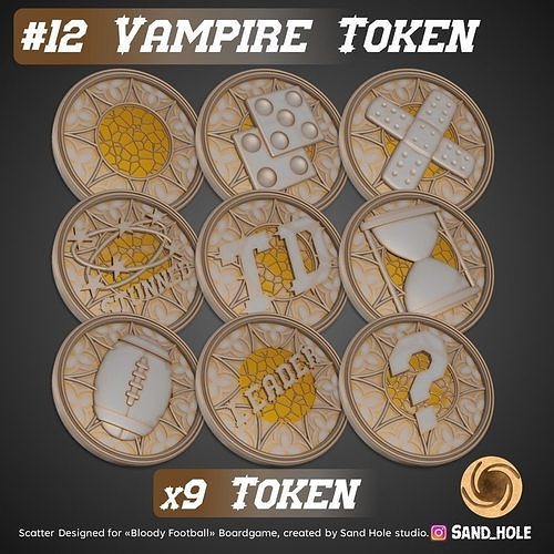 VAMPIRE TOKENS - SH12T 3D model