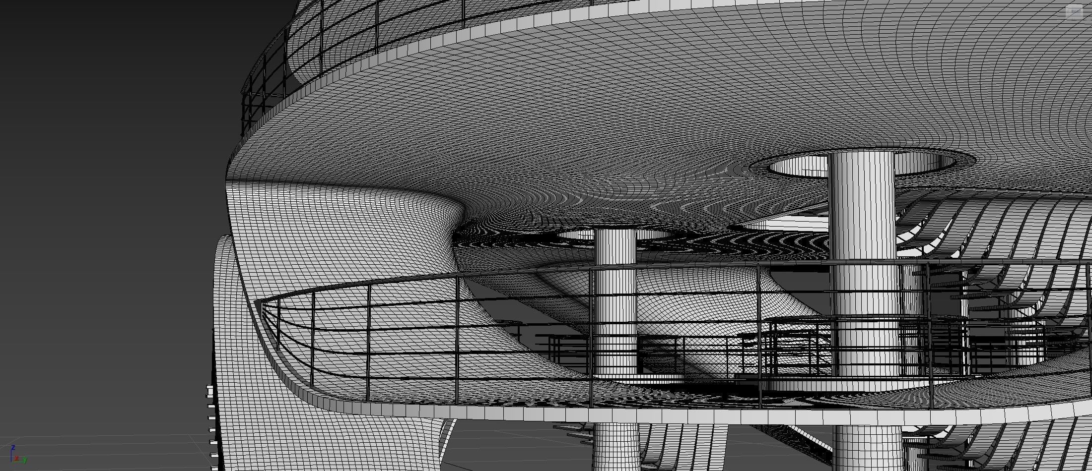 Futuristic Parametric Sci-Fi Exhibition Pavilion Architecture 3D model_18
