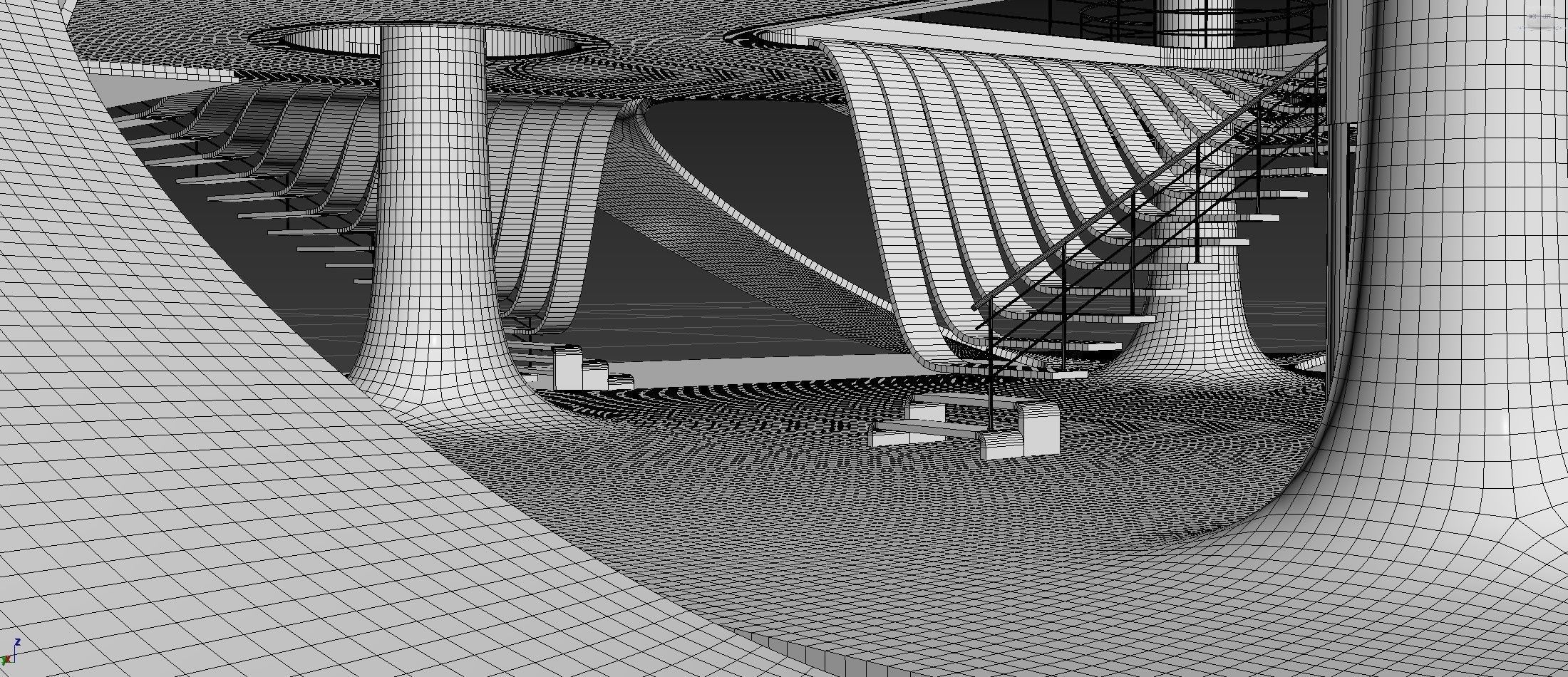 Futuristic Parametric Sci-Fi Exhibition Pavilion Architecture 3D model_20