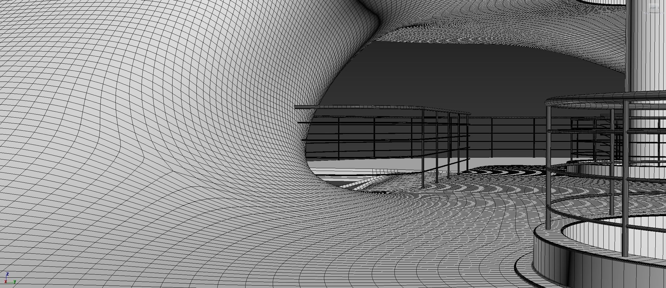 Futuristic Parametric Sci-Fi Exhibition Pavilion Architecture 3D model_24