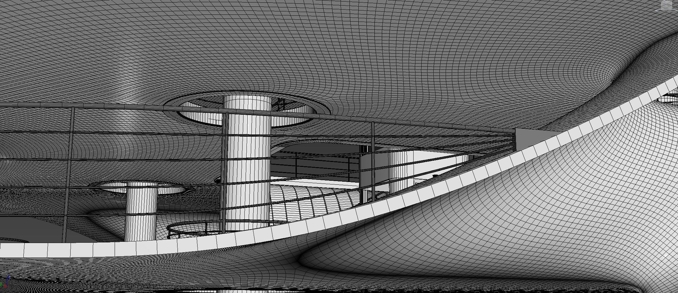 Futuristic Parametric Sci-Fi Exhibition Pavilion Architecture 3D model_19