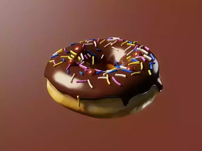 Chocolate Donut with sprinkles