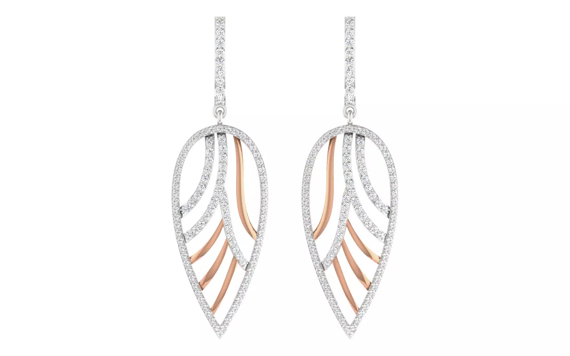 Women Drop earrings 3dm render detail 3D print model_0