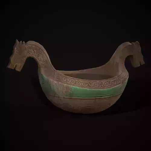 Viking Ale Bowl Low-poly 3D model