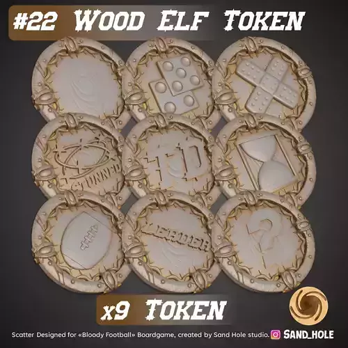 WOOD ELF TOKENS - SH22T