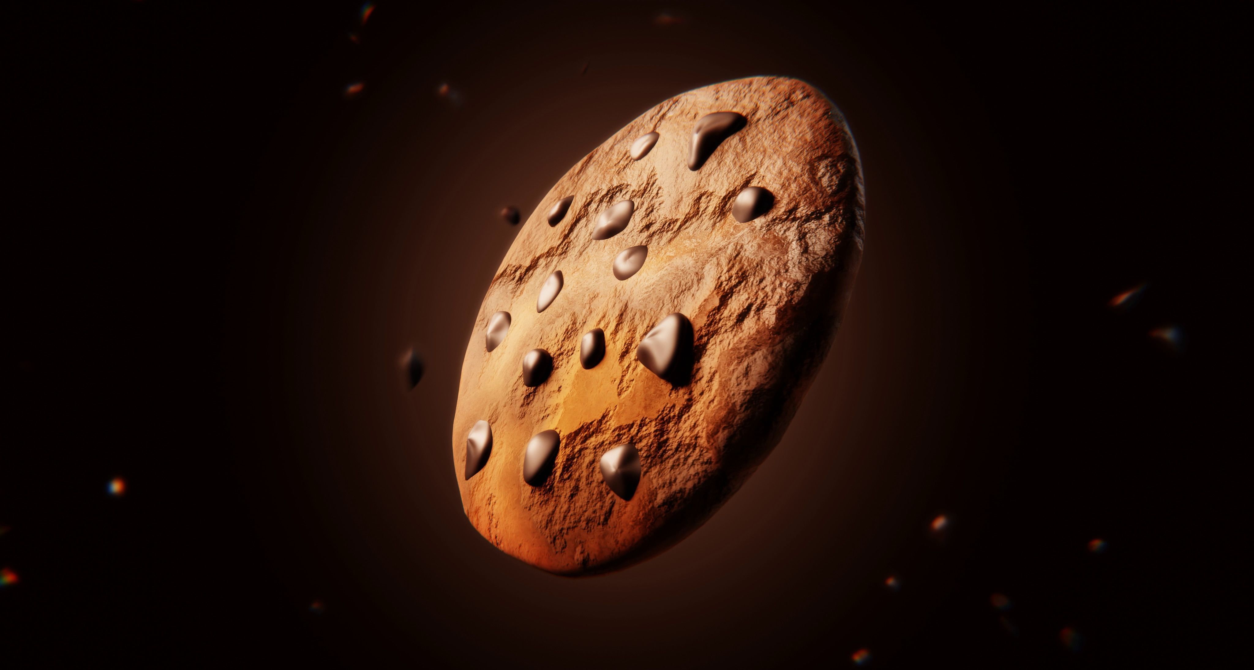 Coffee Cup with Cookie 3D model_1